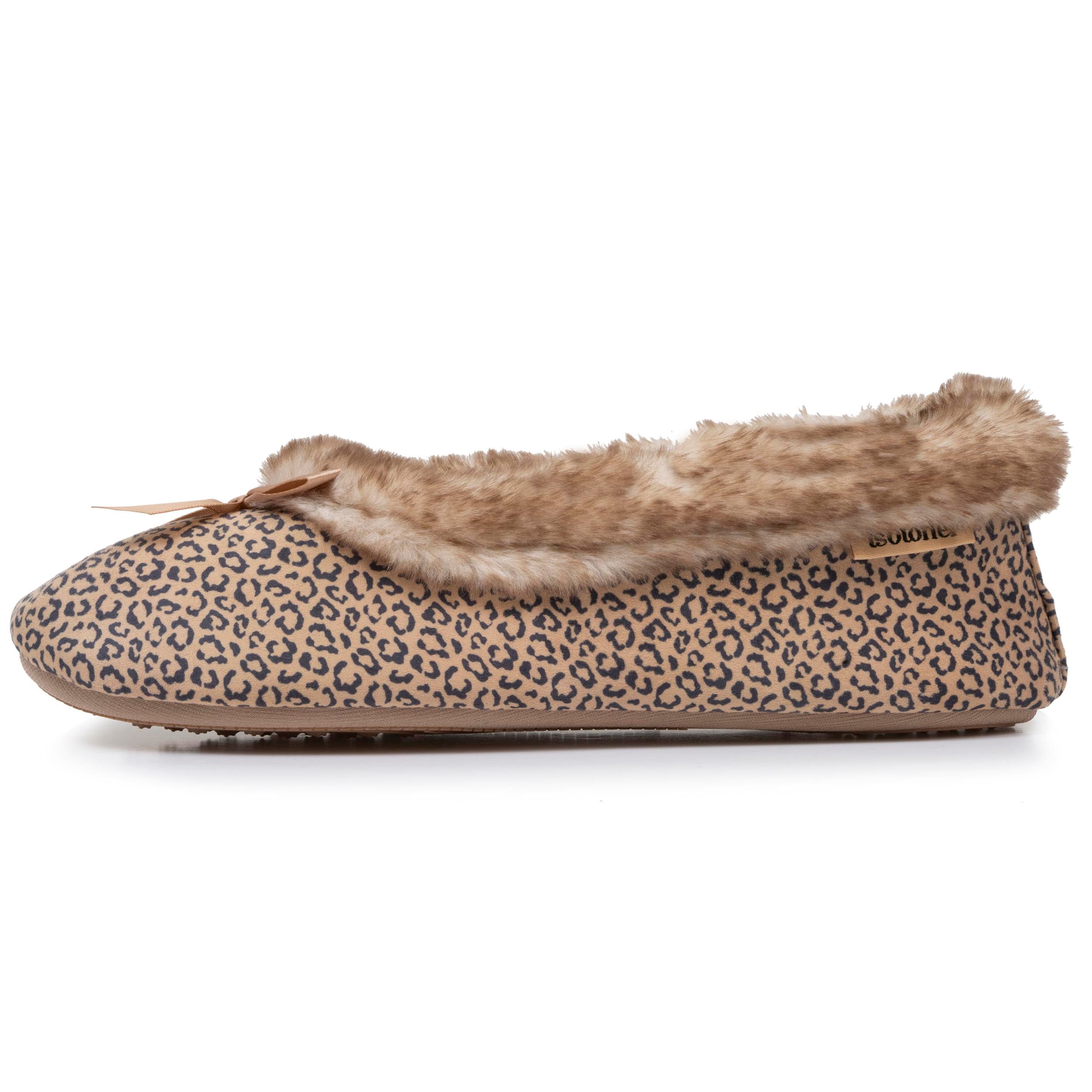 isotoner-chaussons-ballerines-femme-l-opard-m-moire-de-forme image 4