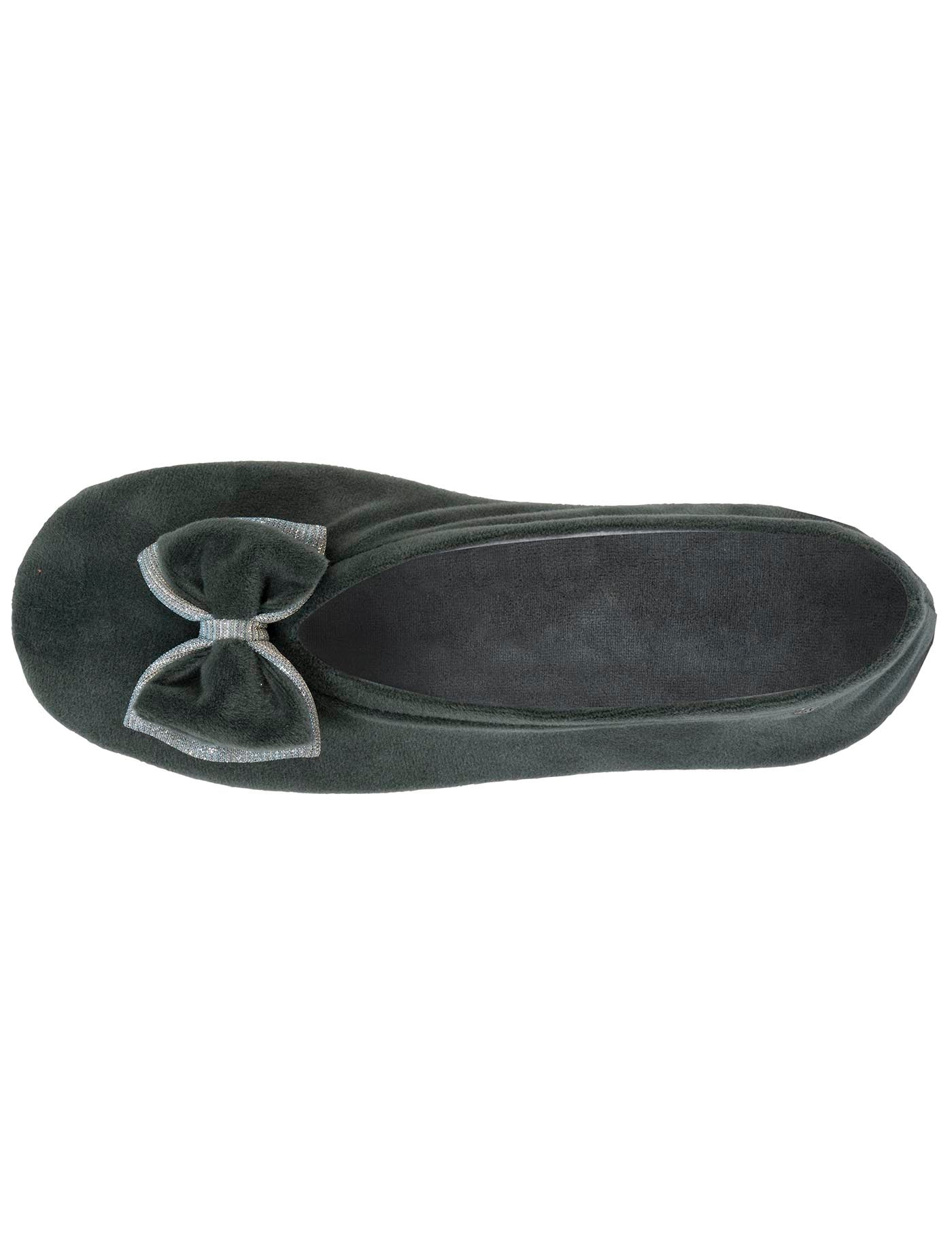 isotoner-chaussons-ballerines-femme-double-n-ud-sauge image 7