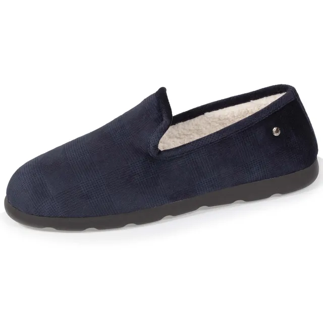isotoner-chaussons-charentaises-homme-marine-sherpa-everywear image 1