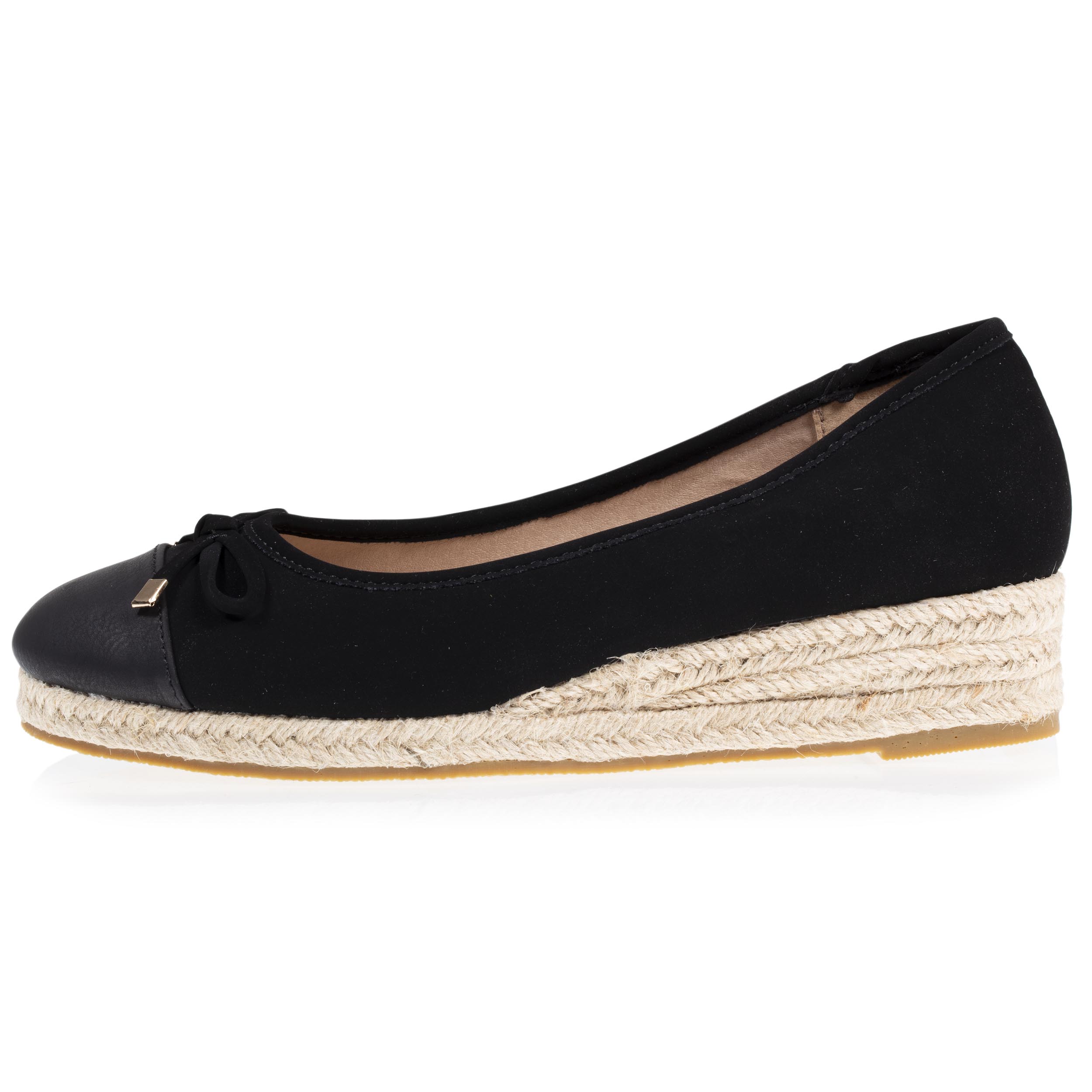 isotoner-ballerines-femme-talon-corde-compens-noir image 4