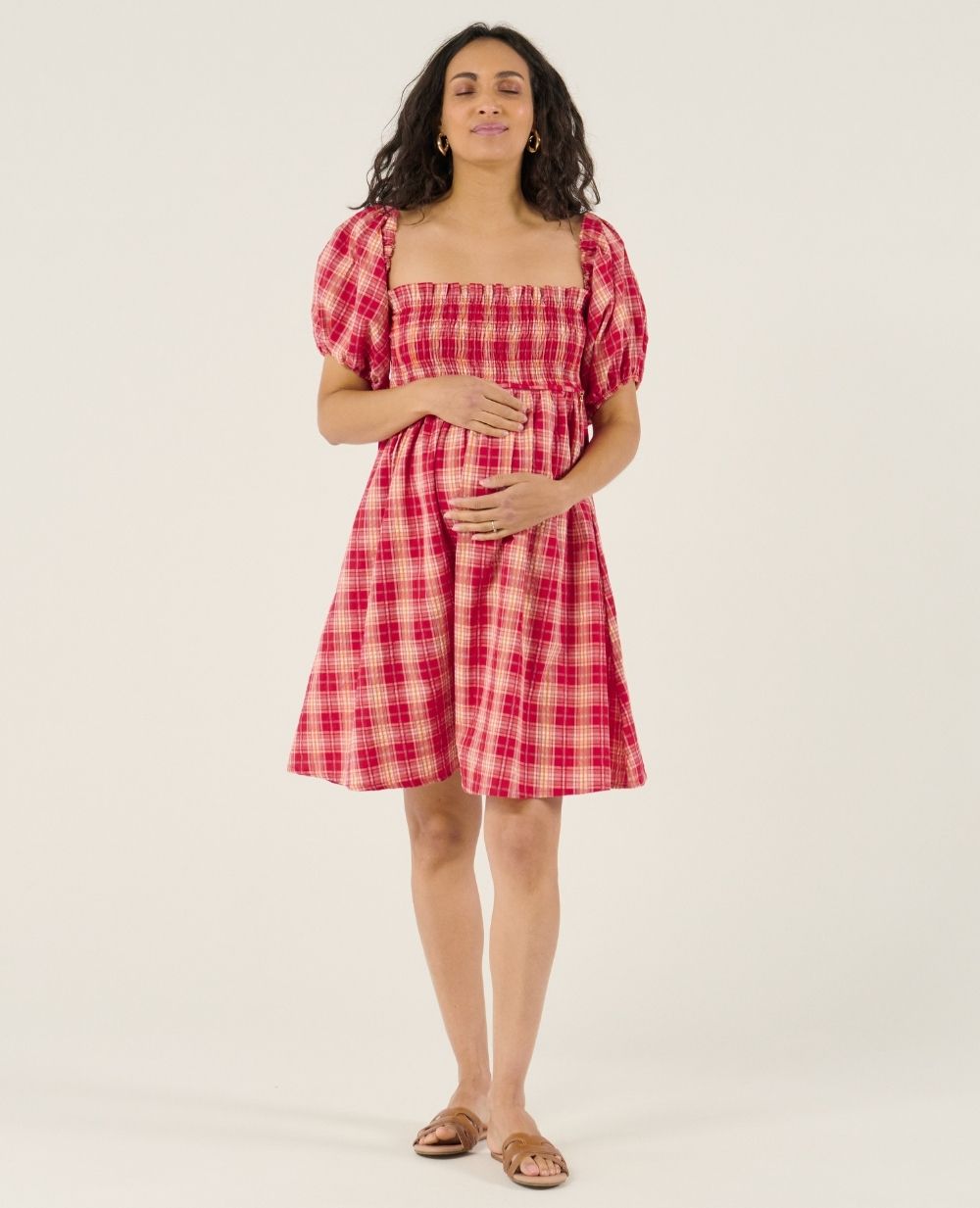 cache-c-ur-melissa-robe-d-allaitement-courte-smock-e-framboise image 2