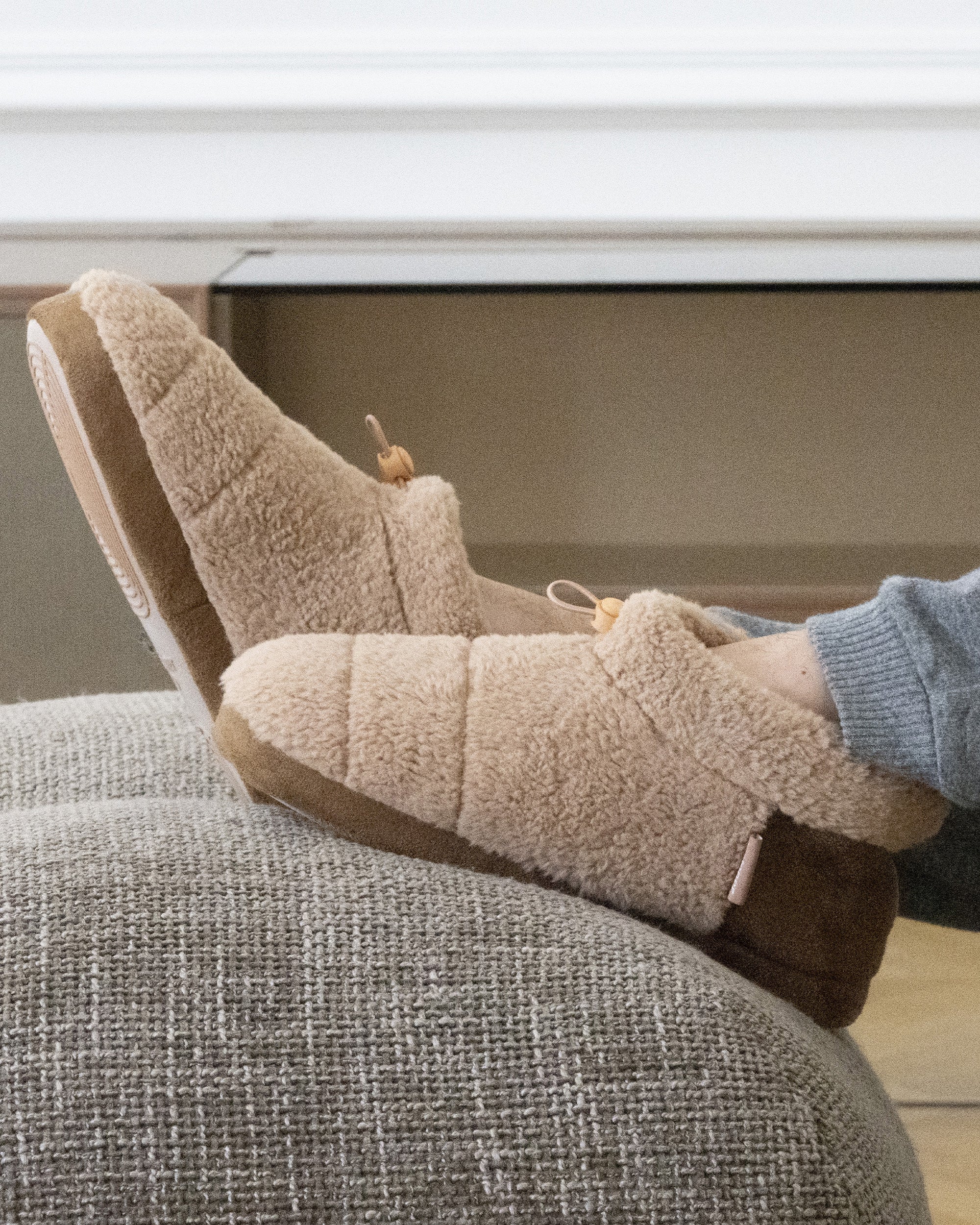 isotoner-bottillons-chaussons-homme-sherpa-camel image 2