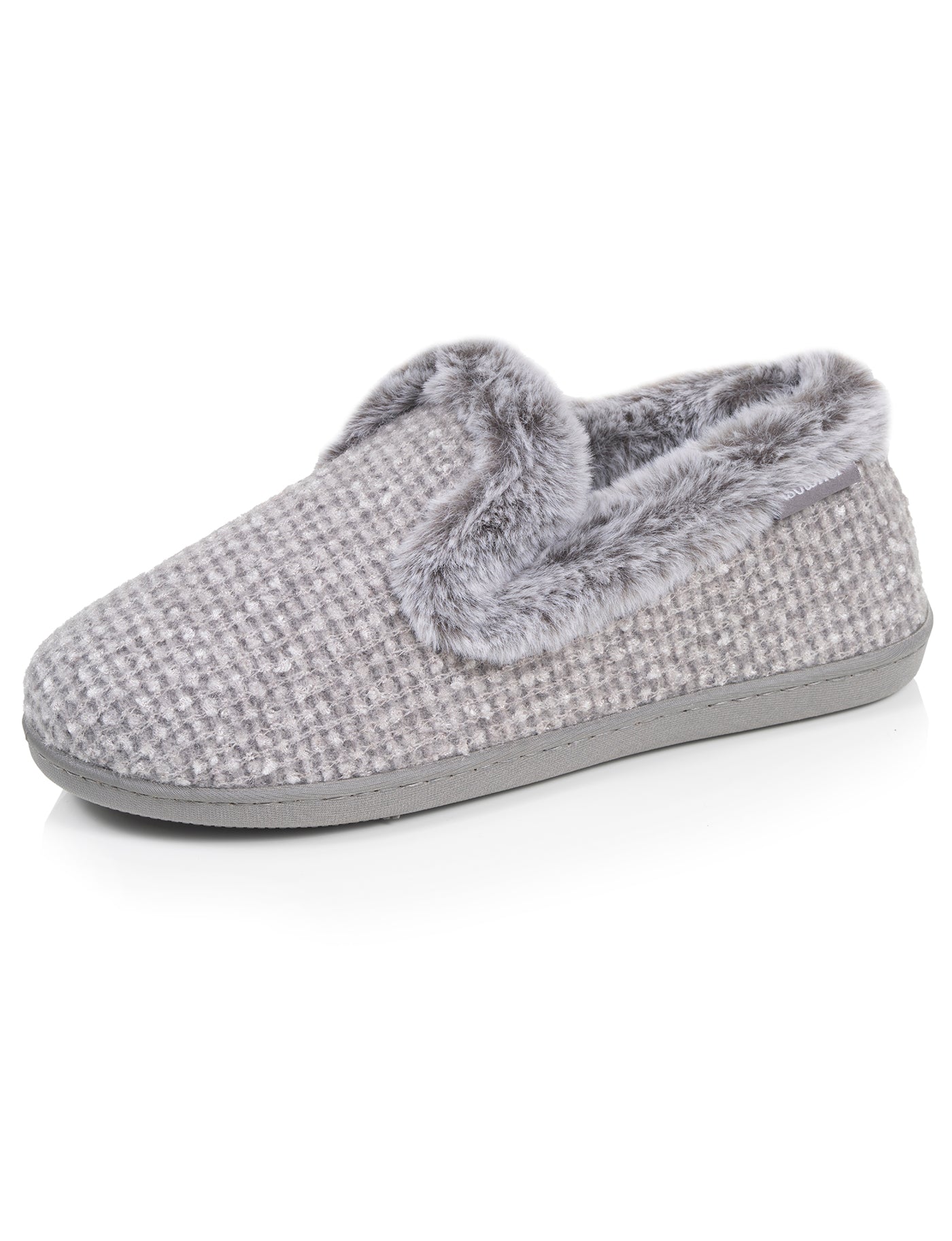 isotoner-chaussons-charentaises-femme-relief-gris image 6