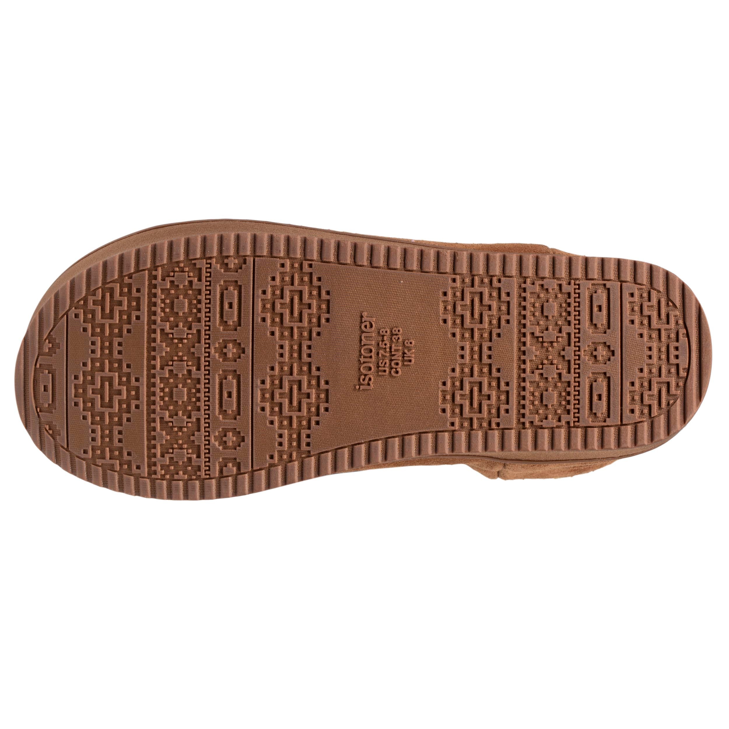 isotoner-chaussons-bottillons-cuir-femme-camel-semelle-plateforme image 4