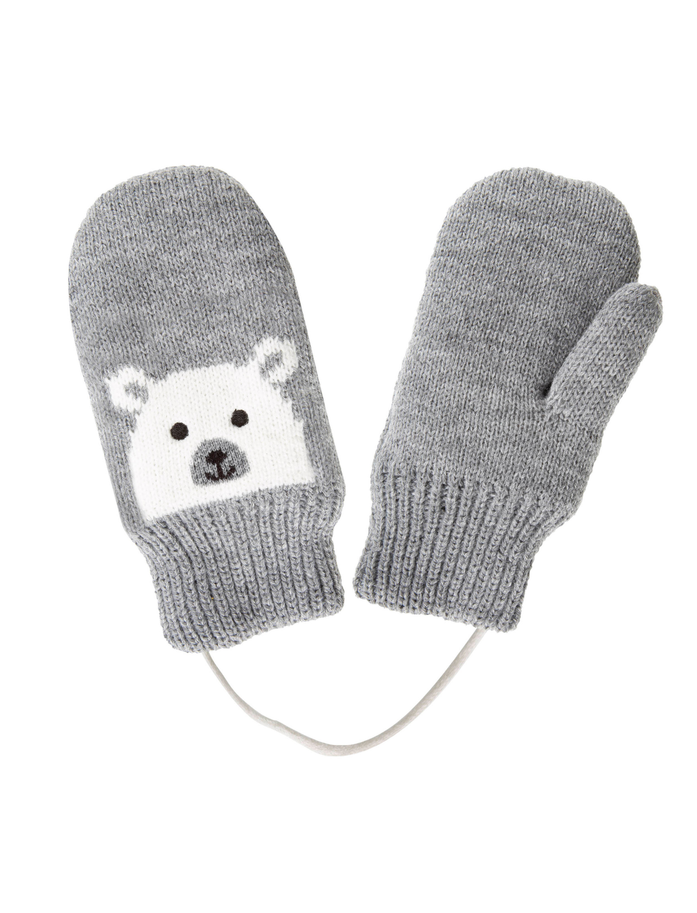 isotoner-moufles-enfant-2-3-ans-motif-ours-gris image 5