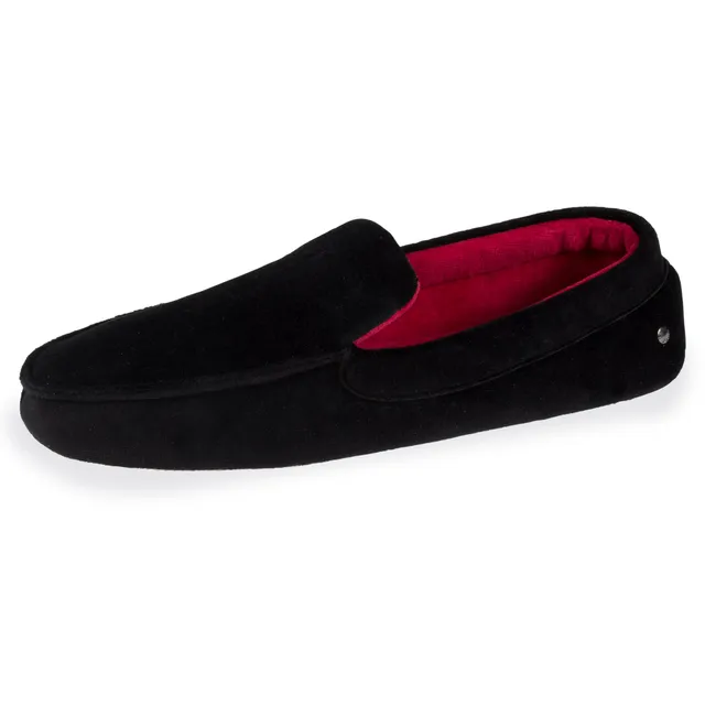isotoner-chaussons-mocassins-homme-brod-s-noir image 1