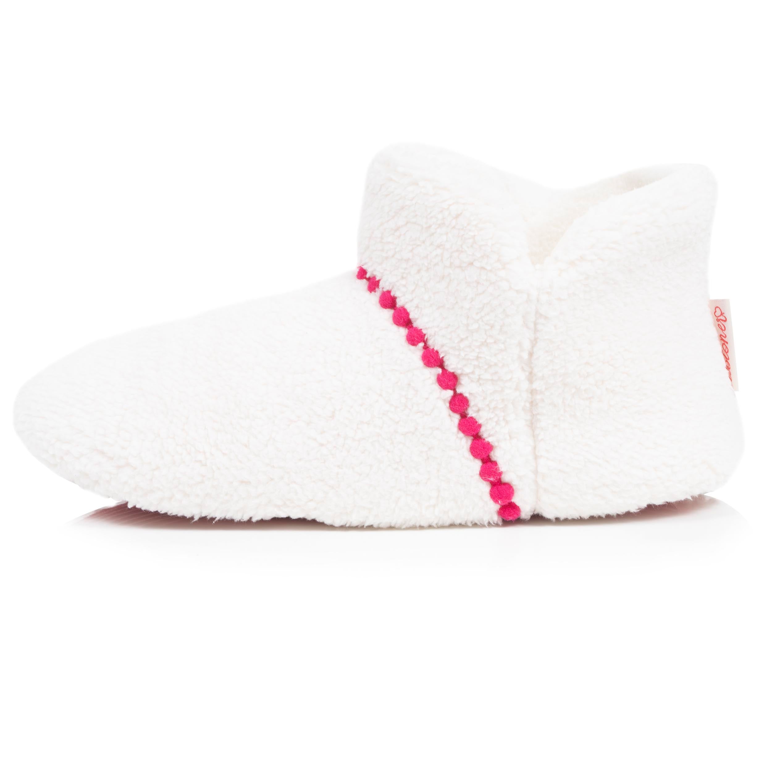 isotoner-chaussons-bottillons-femme-sherpa-lama-ivoire image 3