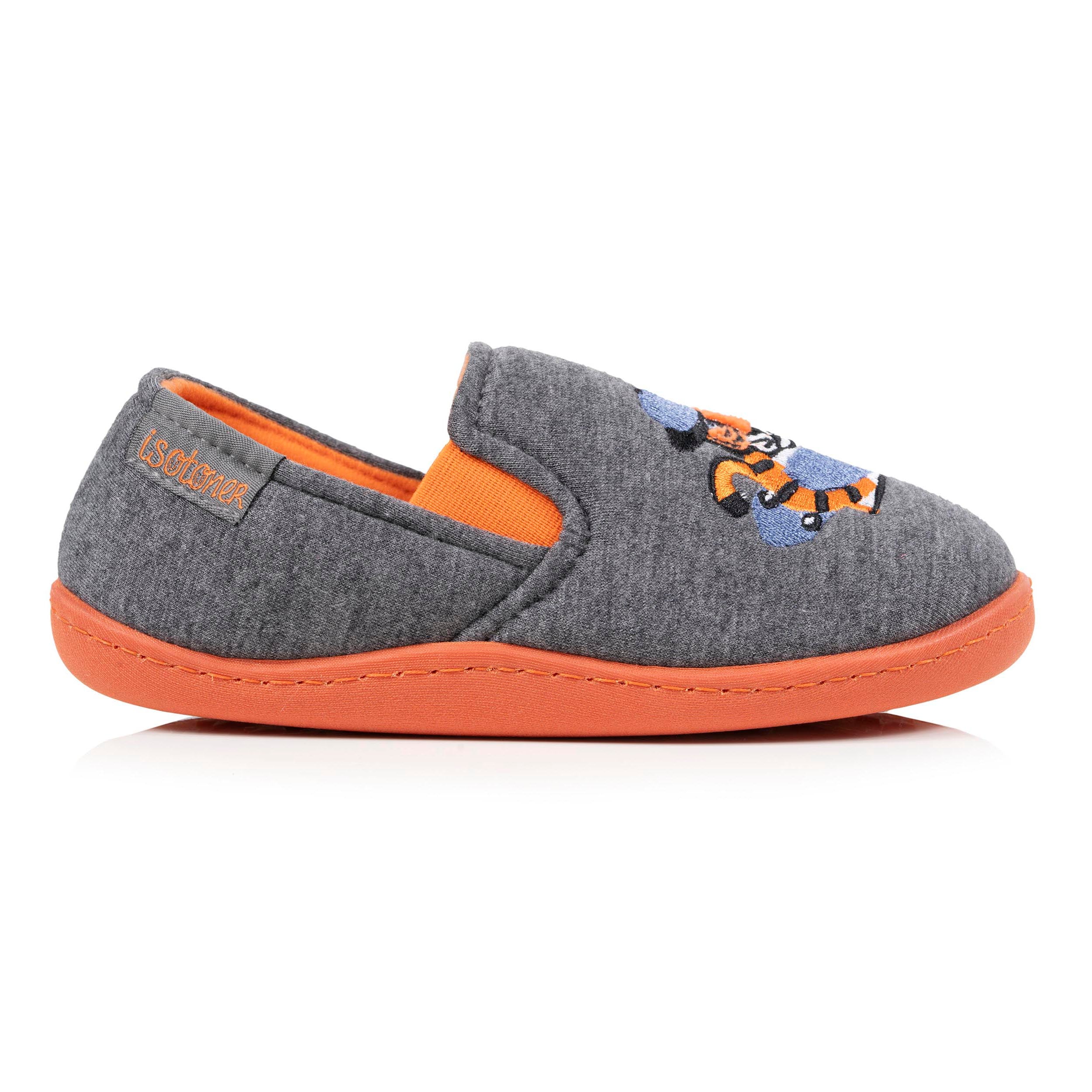 isotoner-chaussons-mocassins-enfant-tigre-gris-chin image 8