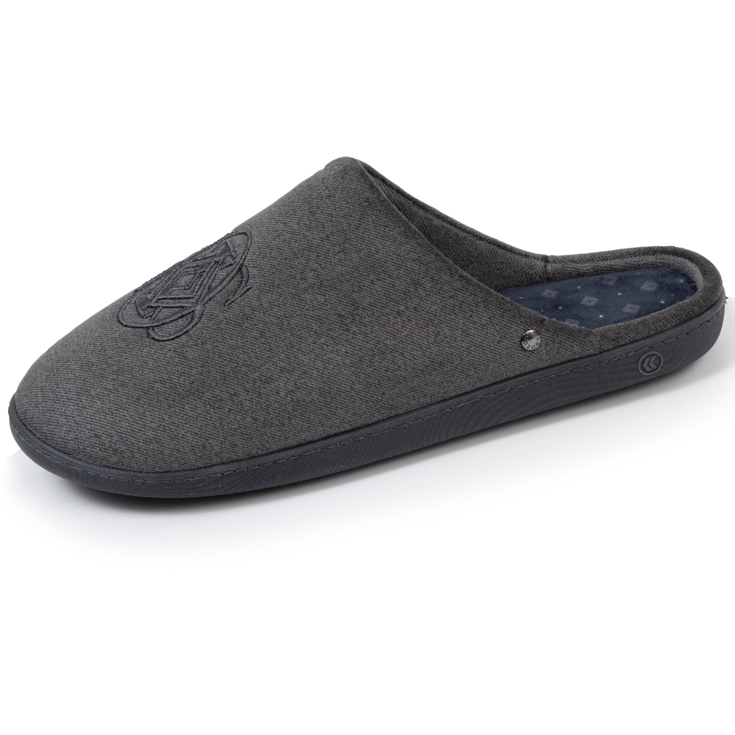 isotoner-chaussons-mules-homme-gris-chin-premium image 1