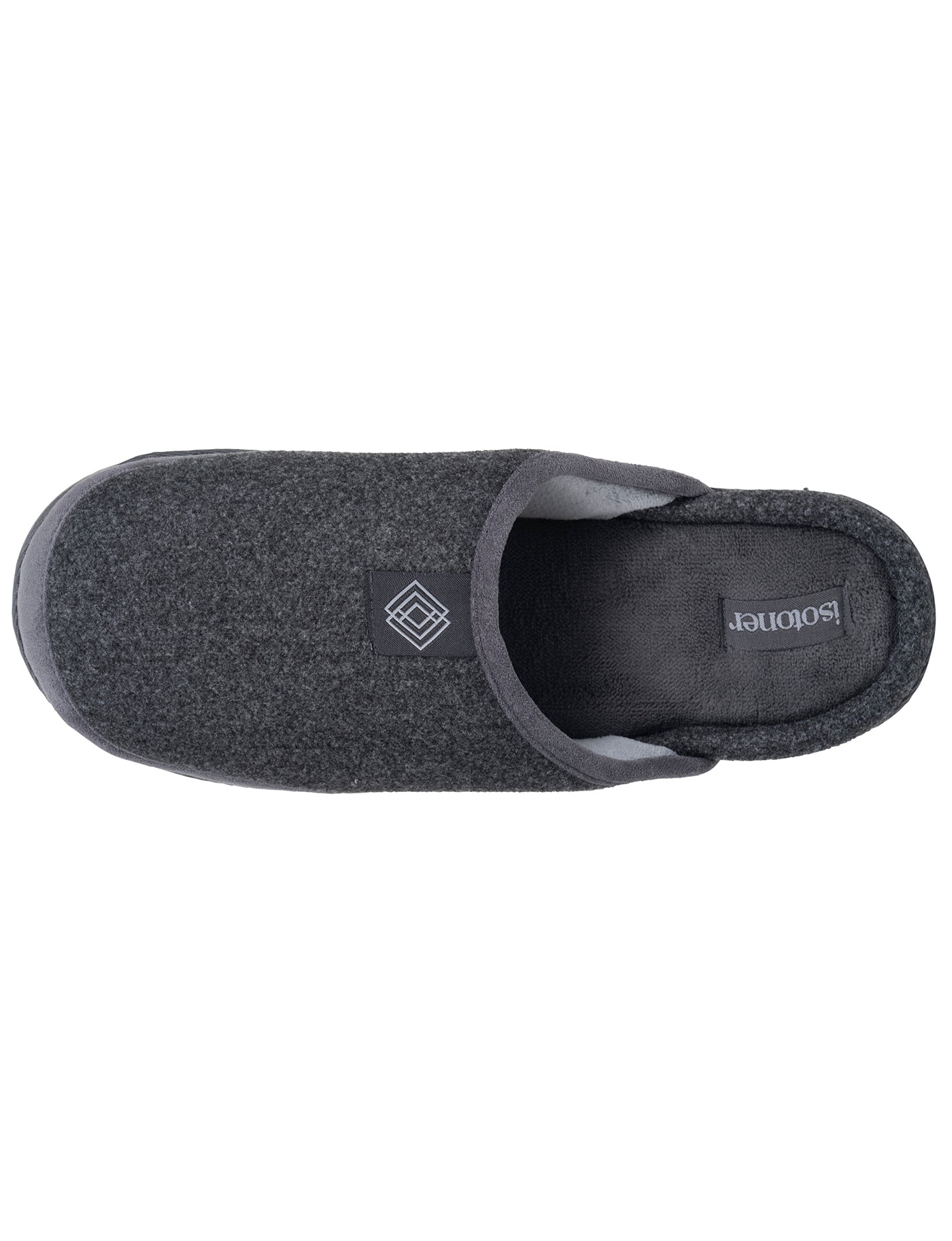 isotoner-chaussons-mules-homme-gris-semelle-crant-e image 7
