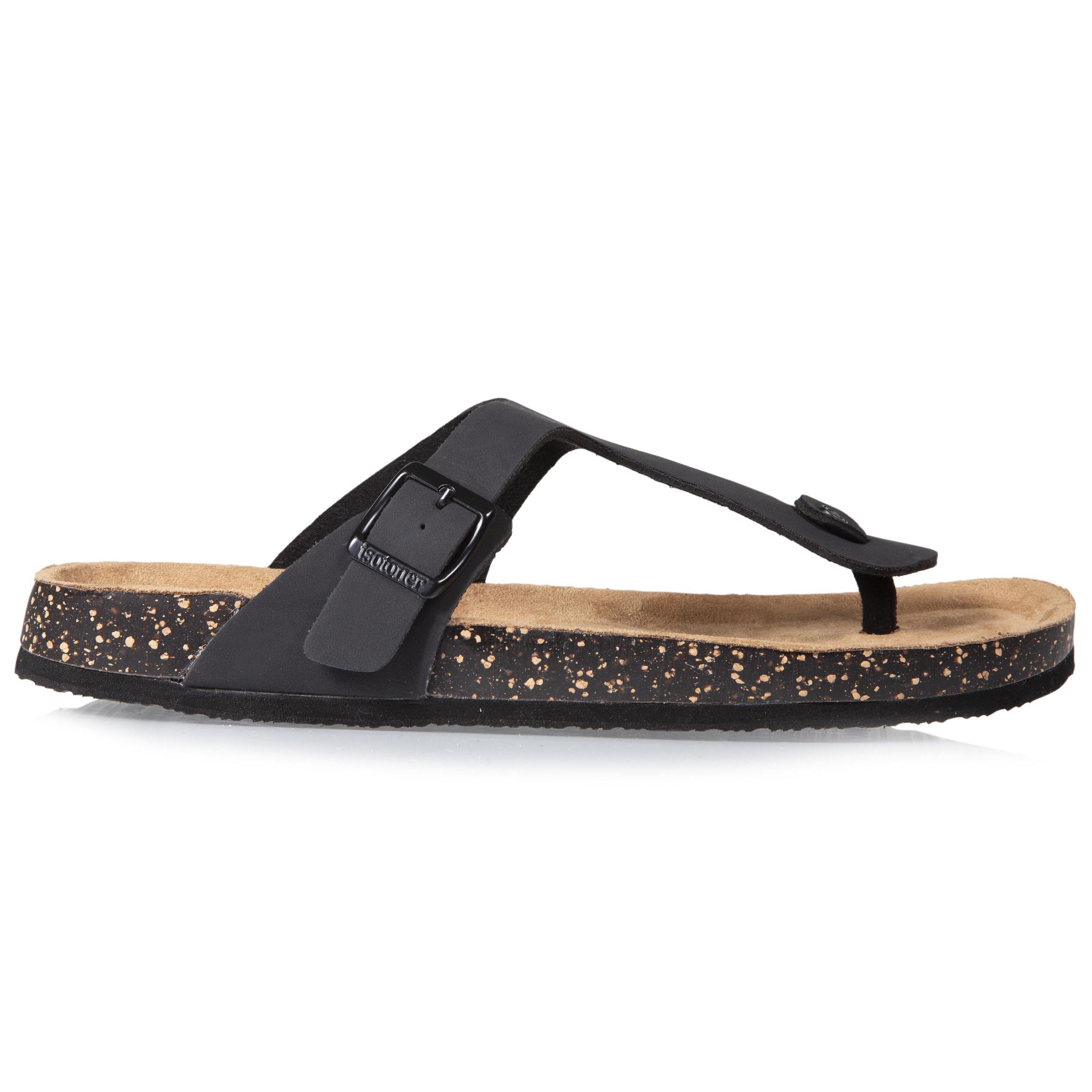 isotoner-mules-tongs-femme-bride-r-glable-noir image 8