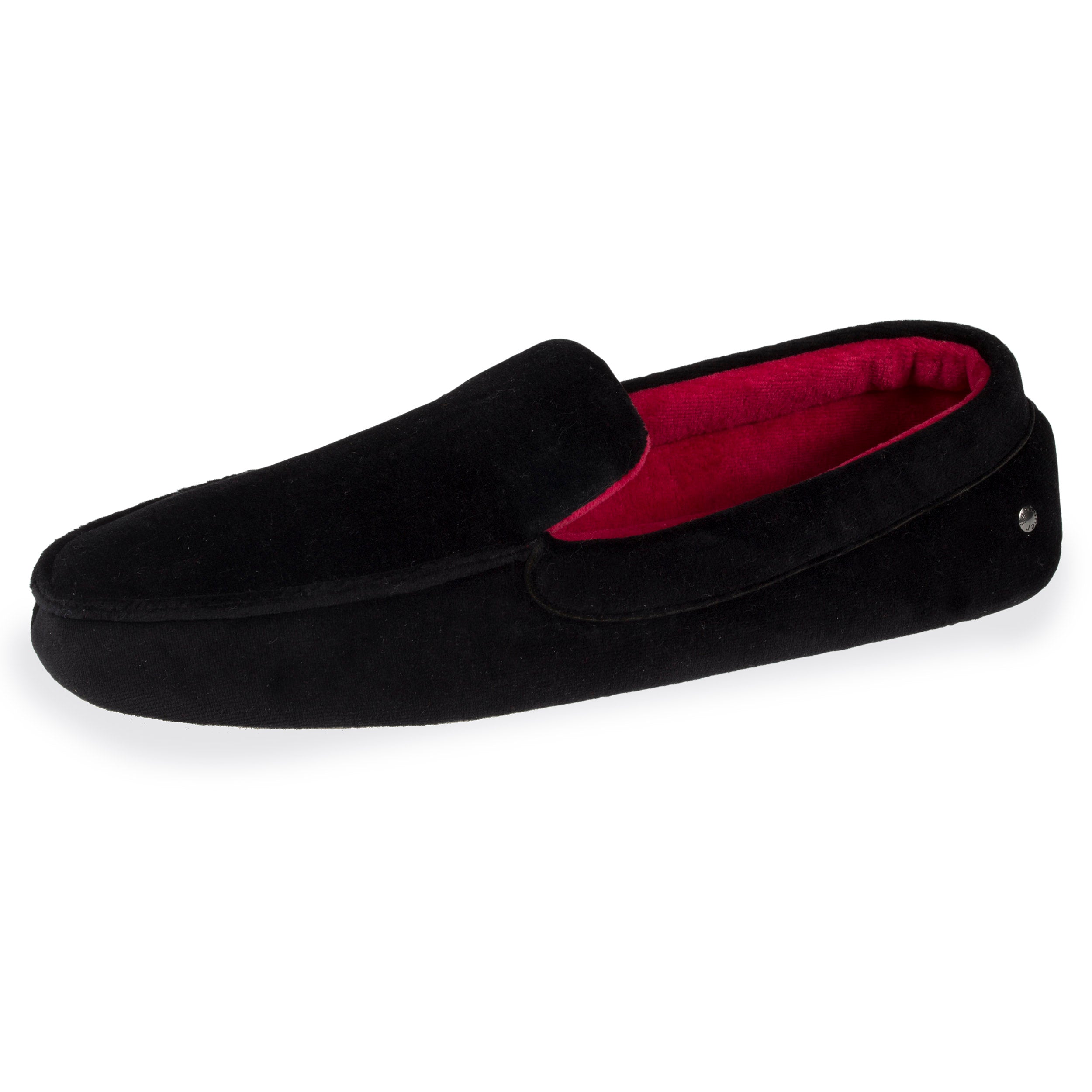isotoner-chaussons-mocassins-homme-brod-s-noir image 1