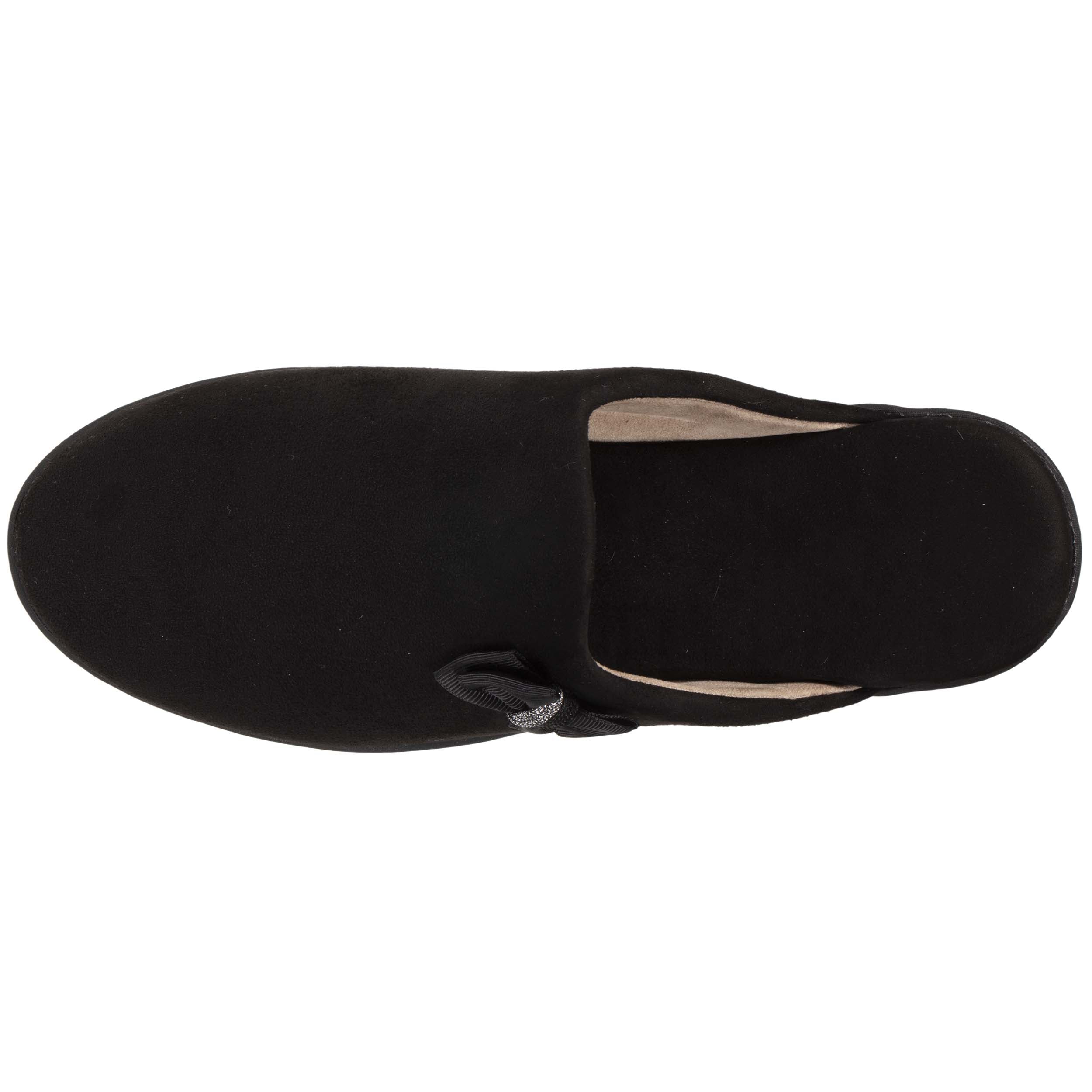 isotoner-chaussons-mules-femme-talon-4-5-cm-n-ud-noir image 2