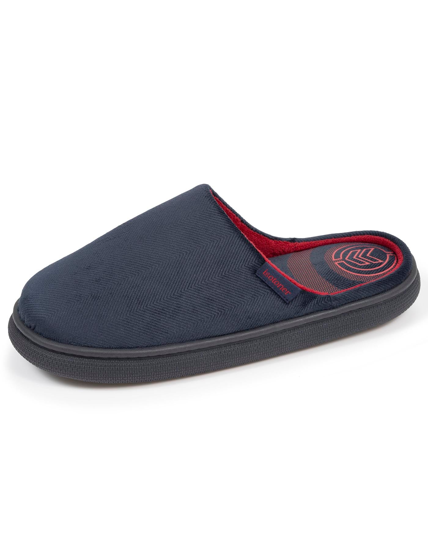 isotoner-chaussons-mules-homme-bloup-marine-chevrons image 6
