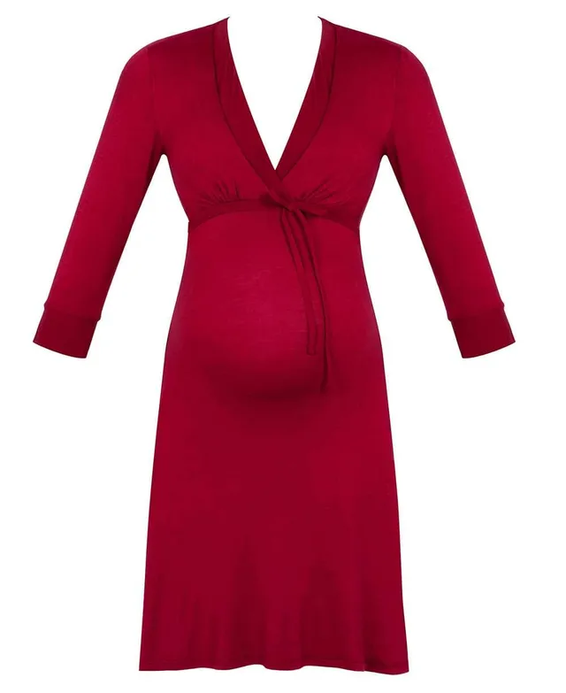 cache-c-ur-milk-chemise-de-nuit-de-maternit-et-d-allaitement-bordeaux image 1