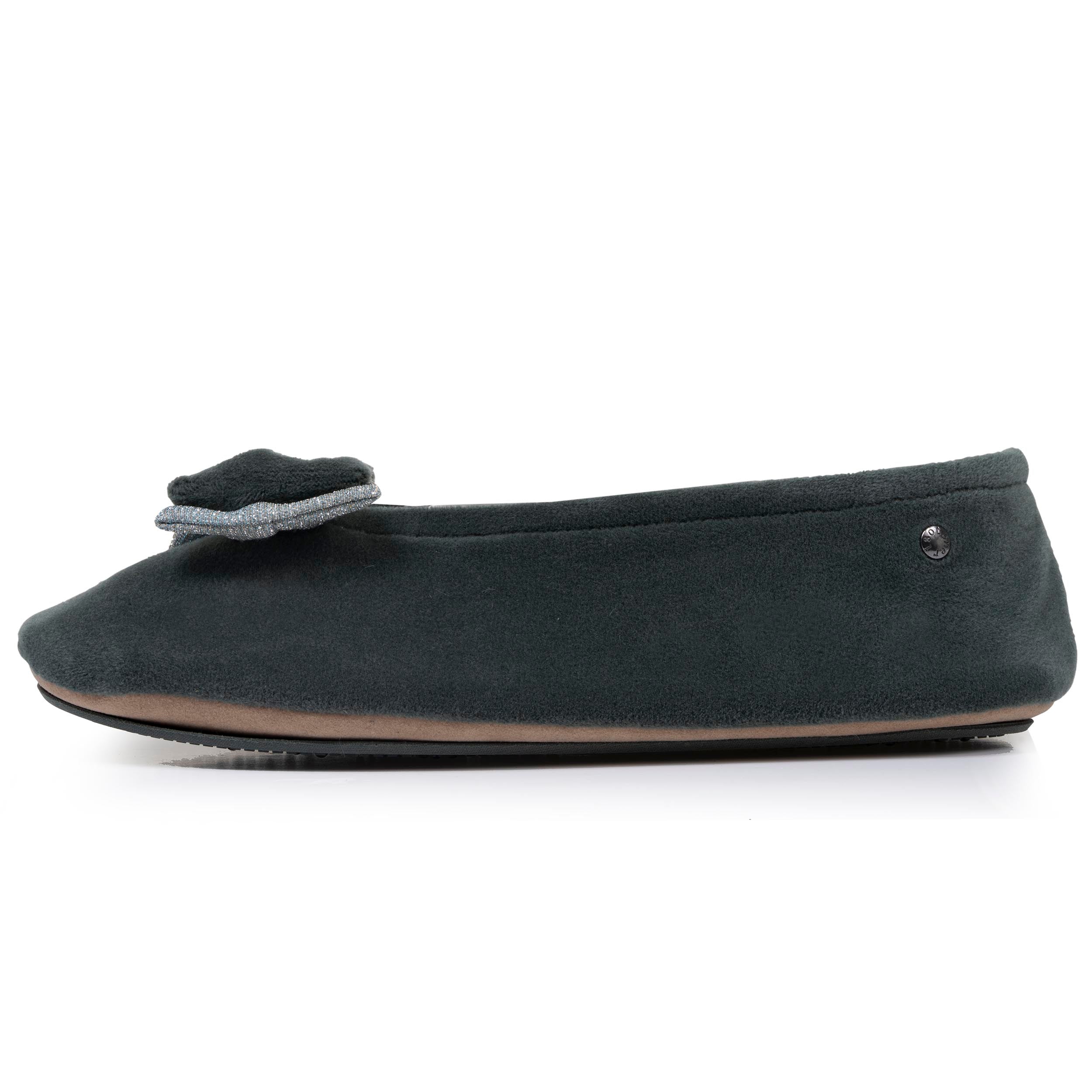 isotoner-chaussons-ballerines-femme-double-n-ud-sauge image 4
