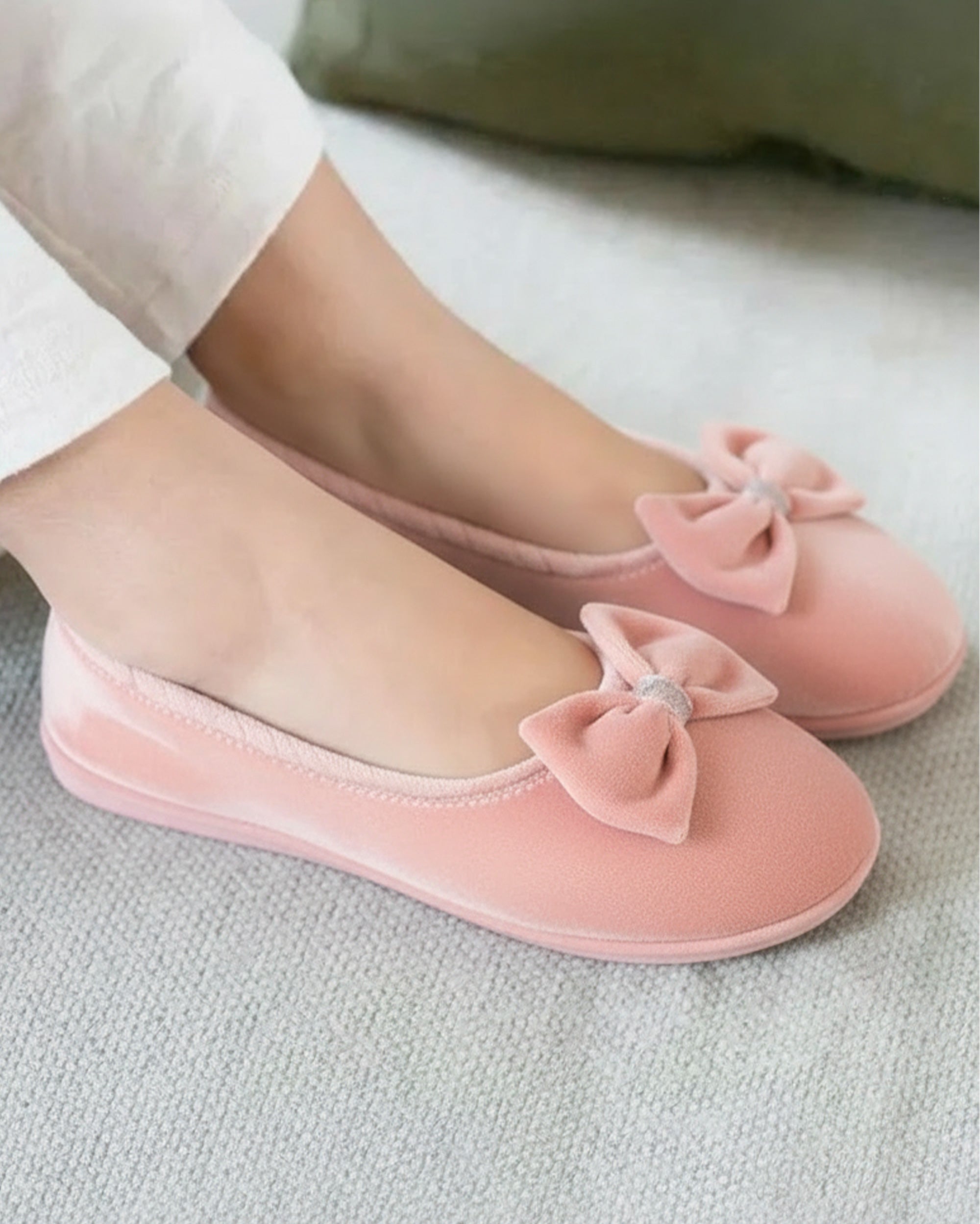 isotoner-chaussons-ballerines-femme-ergonomiques-blush image 2