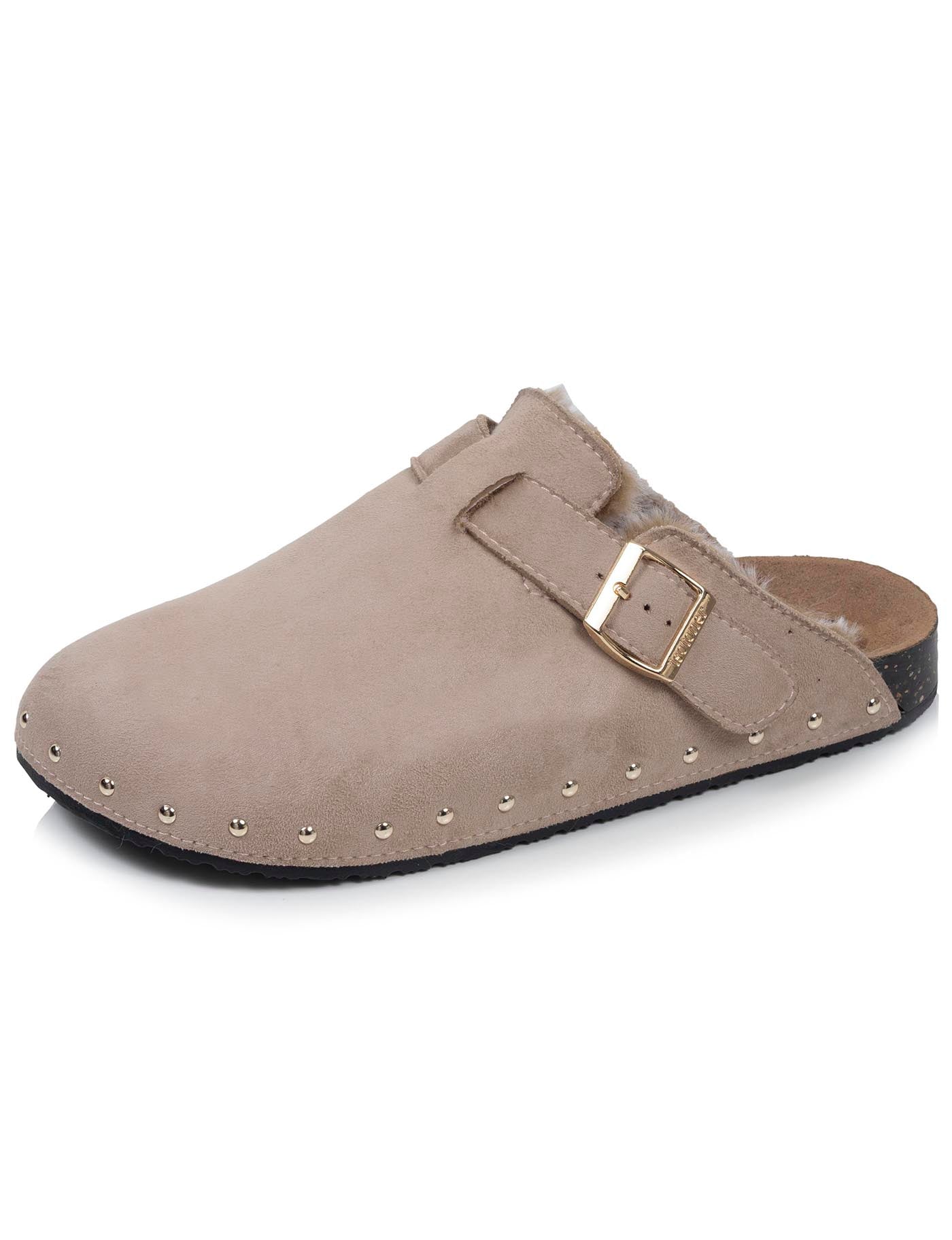 isotoner-sabots-femme-fourr-s-taupe-clous image 6