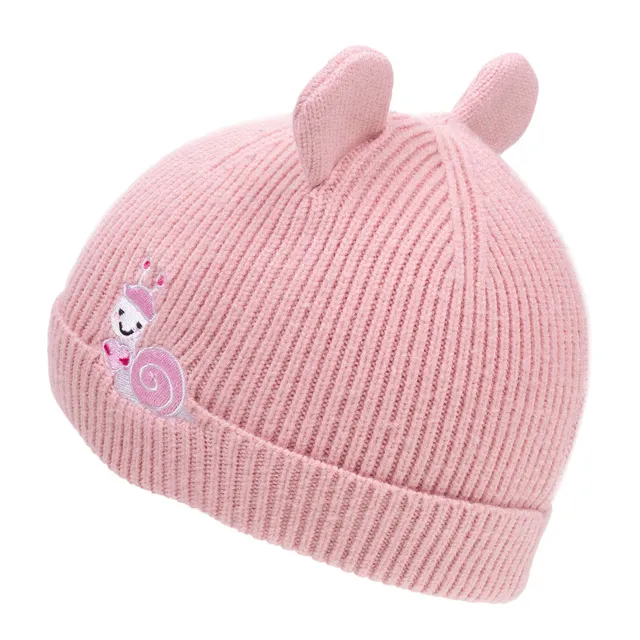isotoner-bonnet-enfant-2-4-ans-oreilles-escargot-rose image 1