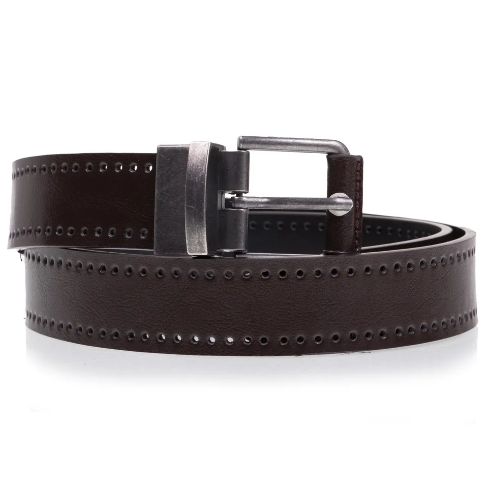 isotoner-ceinture-homme-2-en-1-noir-marron-r-versible image 1