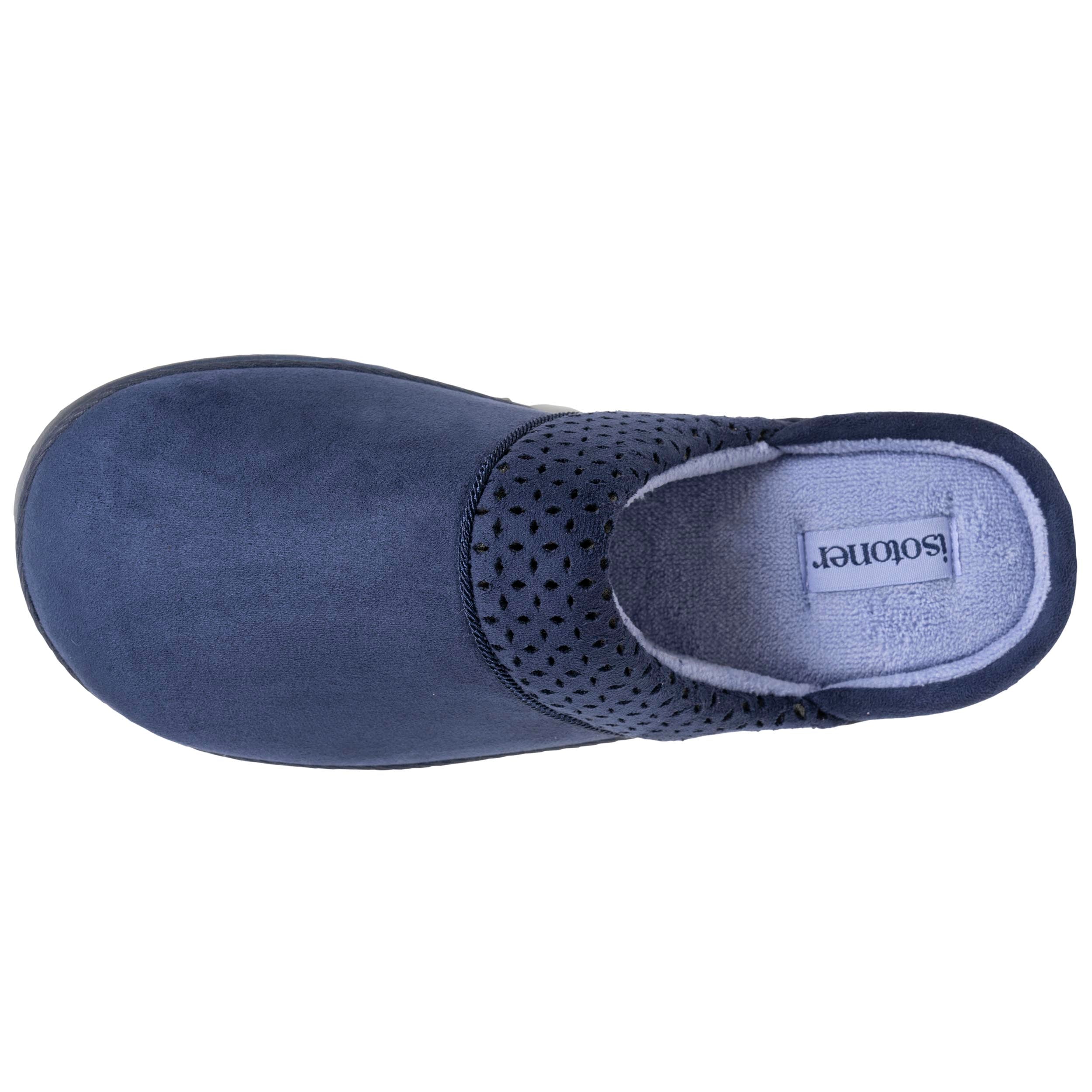 isotoner-chaussons-mules-crant-es-femme-marine-confort-int-rieur image 2