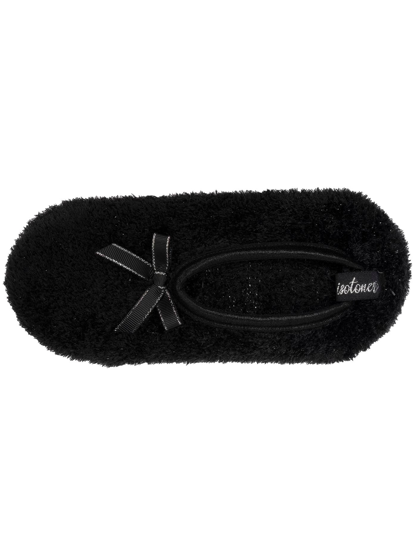 isotoner-chaussettes-femme-peluche-noir-n-ud-satin image 7