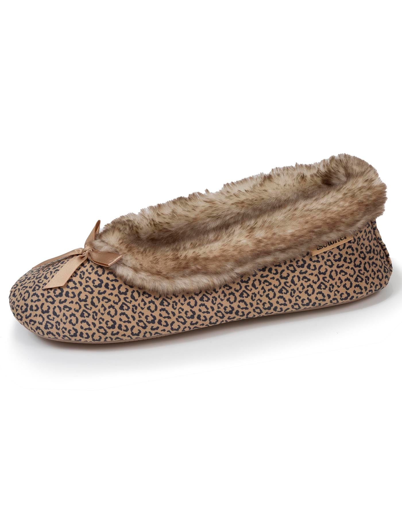 isotoner-chaussons-ballerines-femme-l-opard-m-moire-de-forme image 6