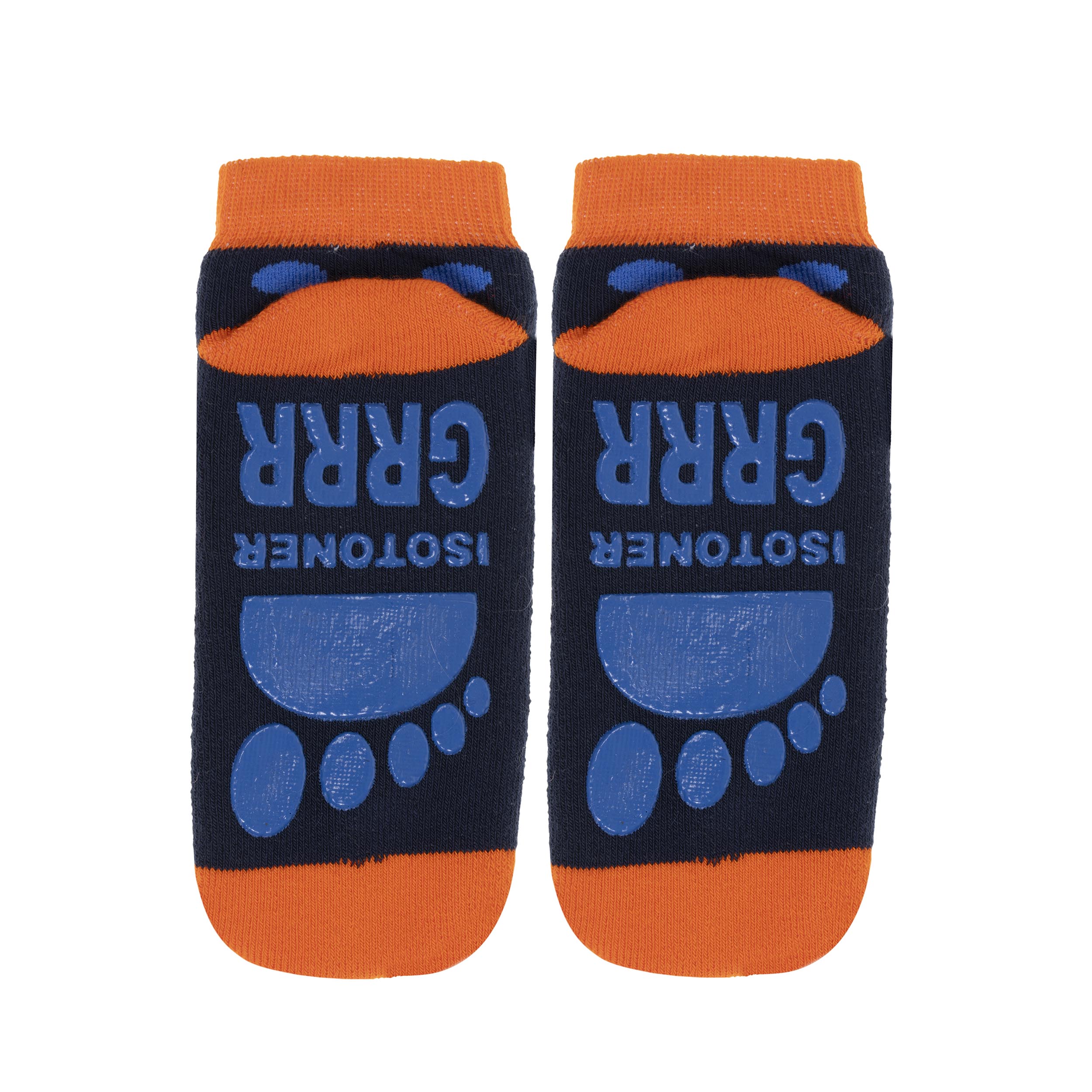 isotoner-chaussettes-anti-d-rapantes-enfant-orange-monstre-1-4-ans image 3