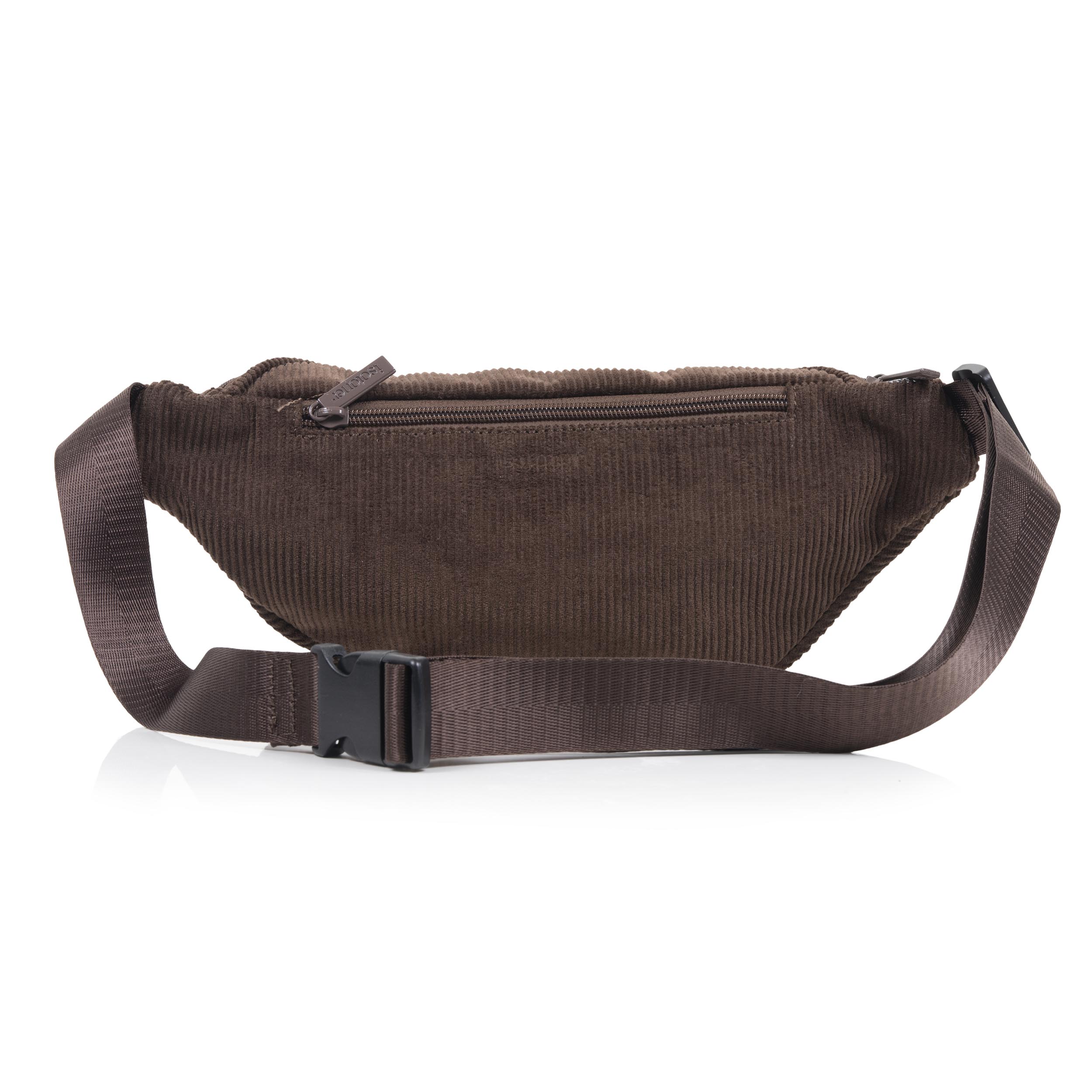 isotoner-sac-banane-mixte-velours-c-tel-marron image 4