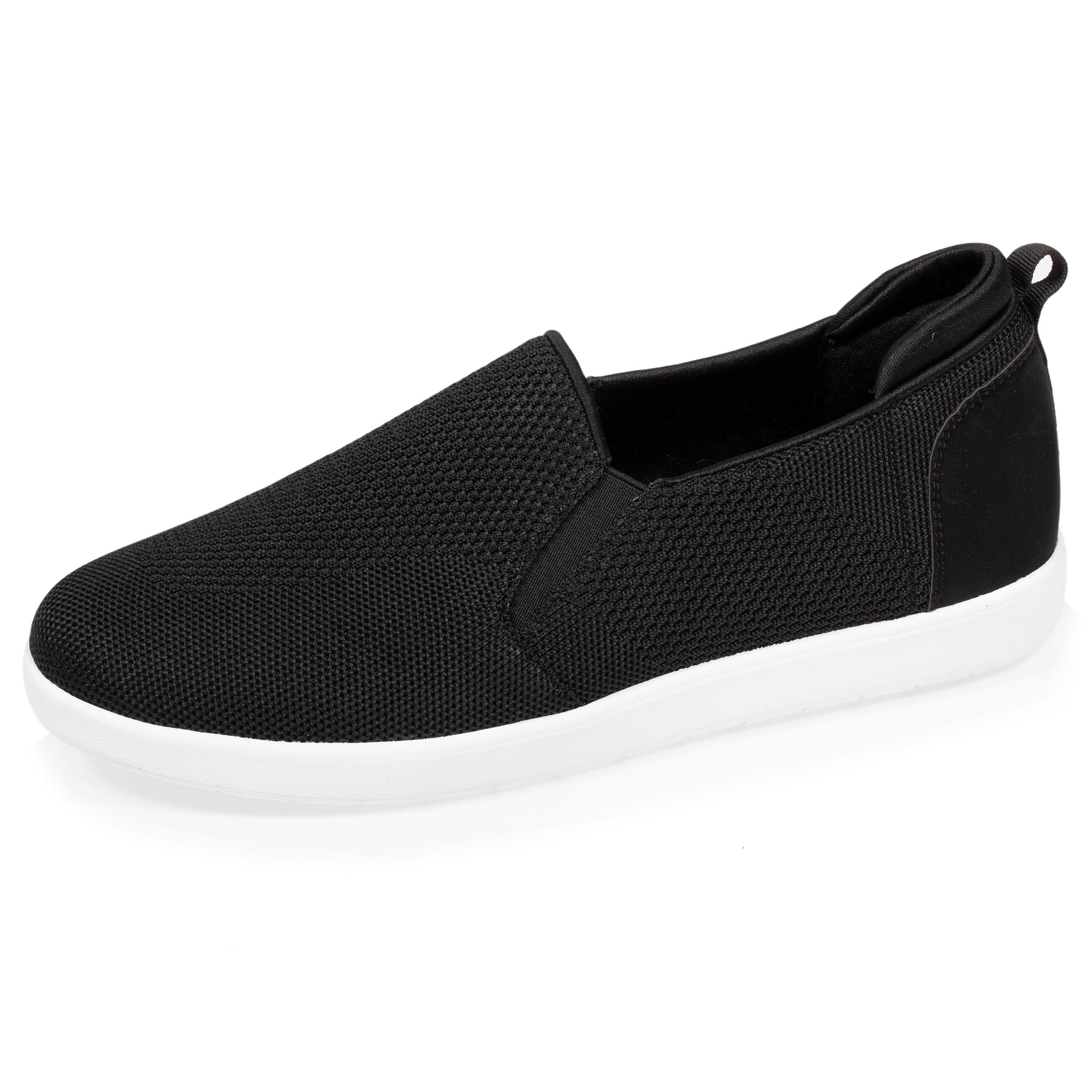 isotoner-baskets-homme-enfiler-noires-everywear image 1