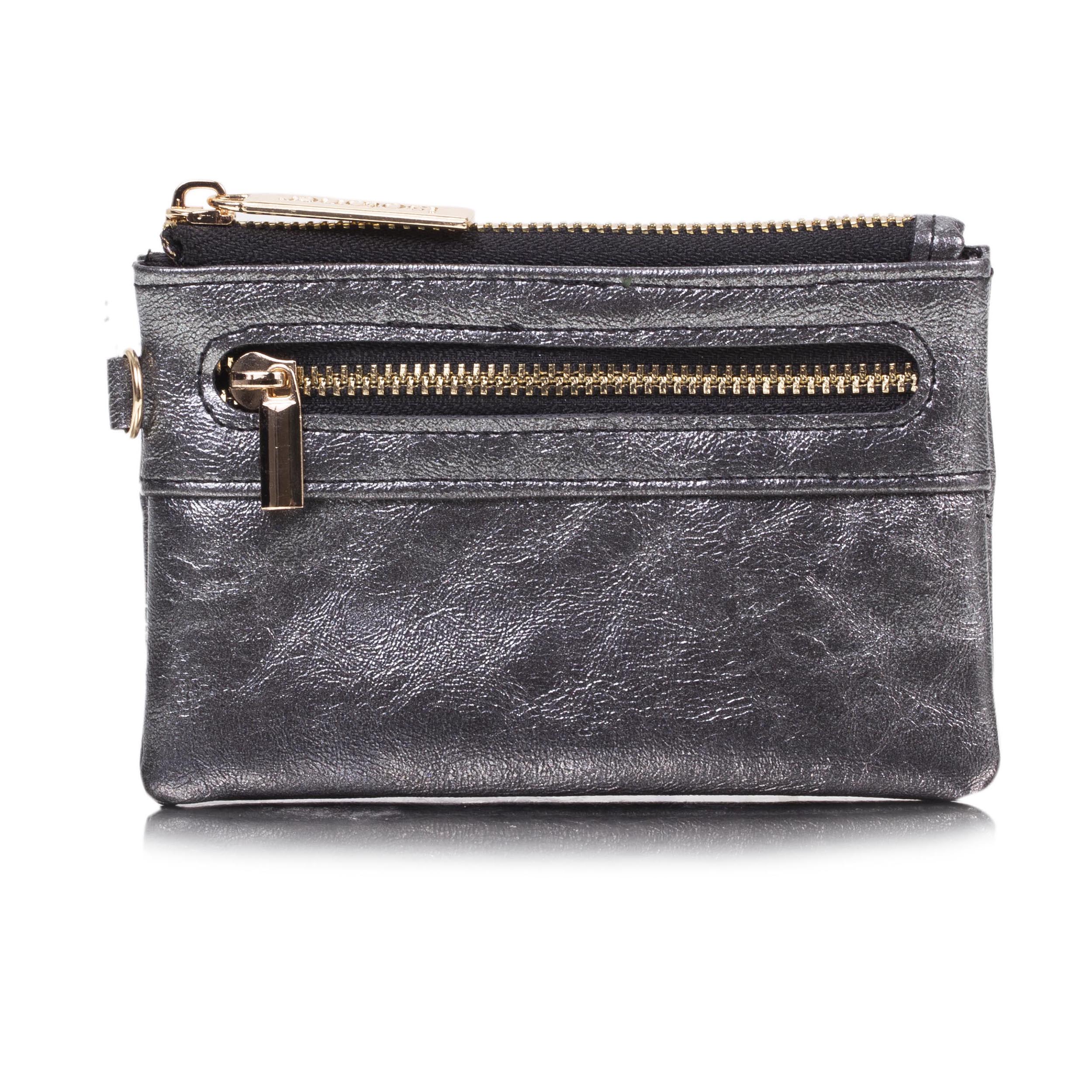 isotoner-porte-monnaie-femme-zipp-noir-anti-rfid-12-x-8-5-cm image 1