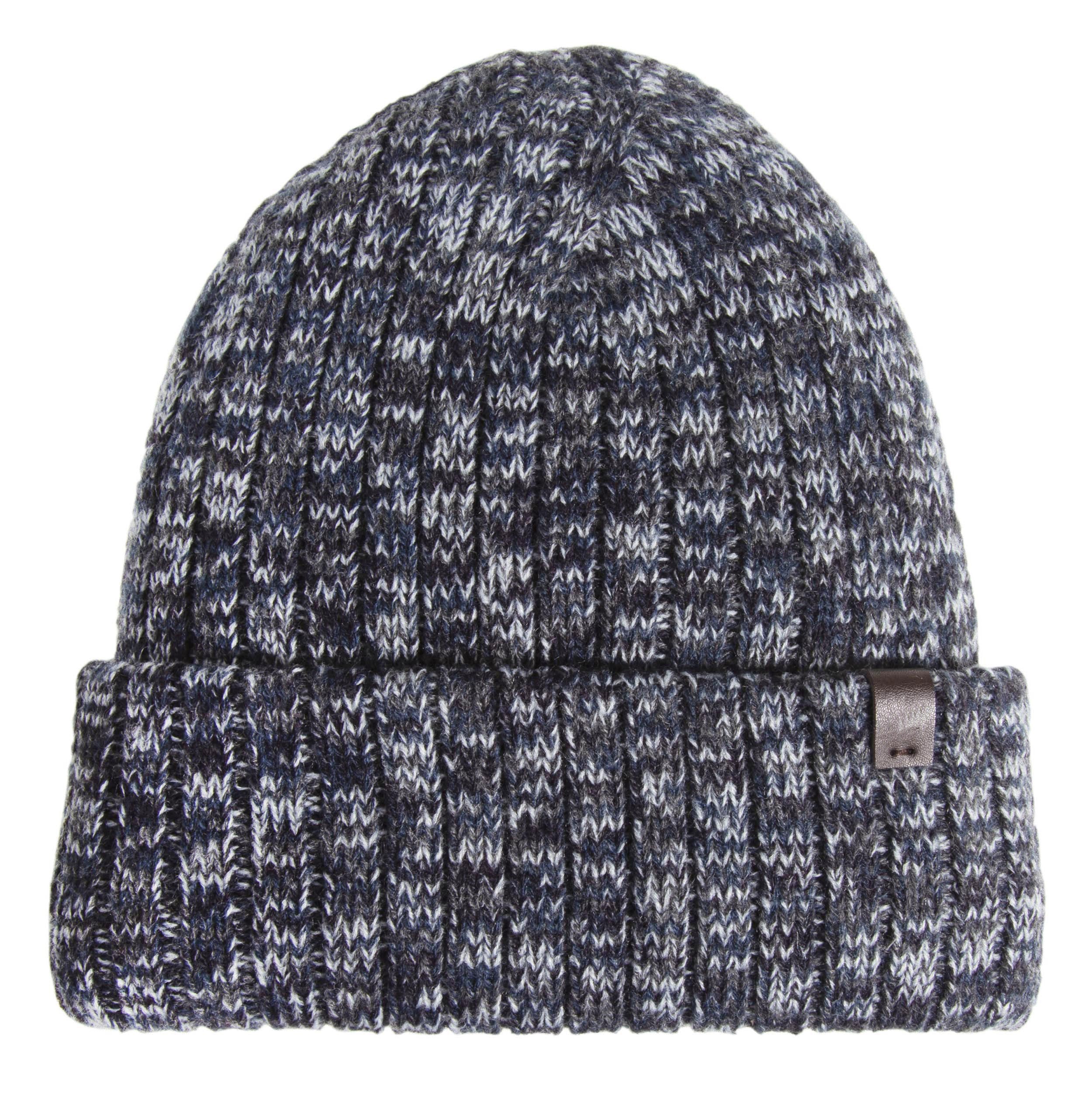 isotoner-bonnet-homme-maille-c-tel-e-marine-chin-polaire image 4