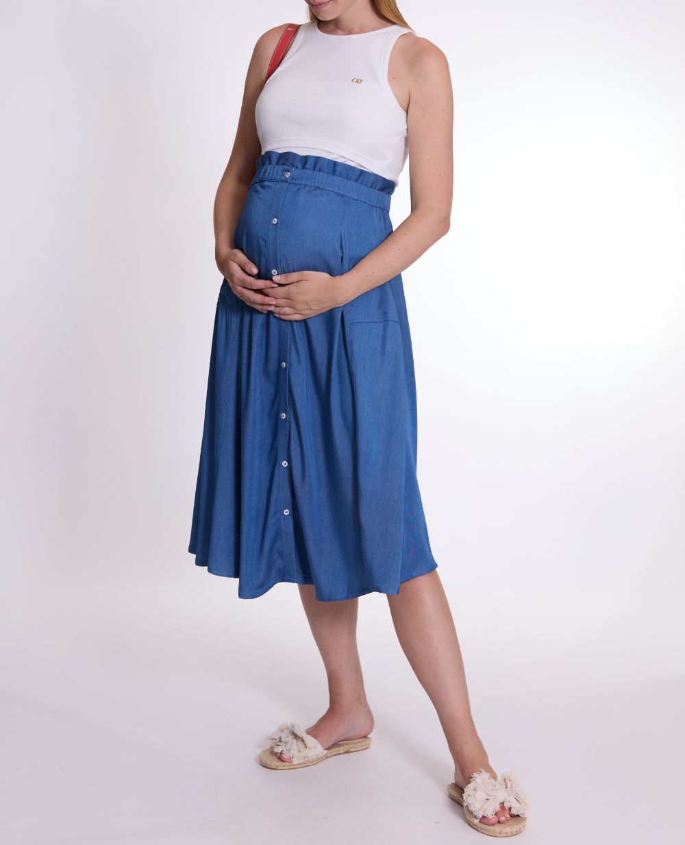 cache-c-ur-dallas-jupe-de-maternit-godets-mid-blue image 1