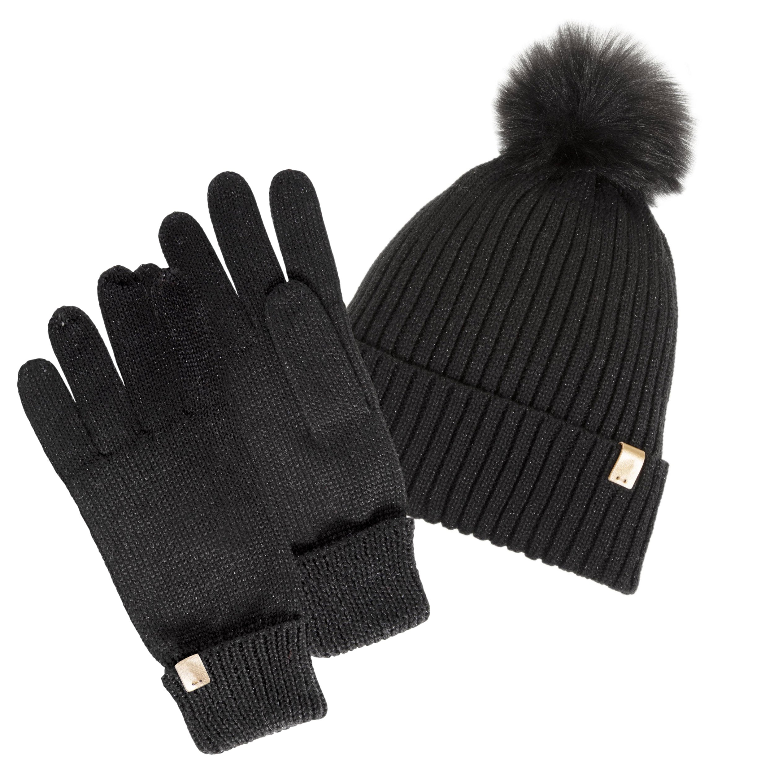 isotoner-gants-femme-maille-recycl-e-noir-taille-unique image 2