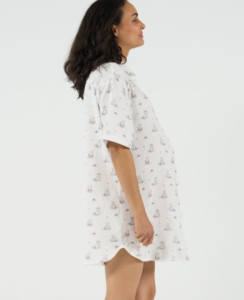 cache-c-ur-chemise-de-nuit-elinor-multicolore-gaze-coton-bio-ours image 8