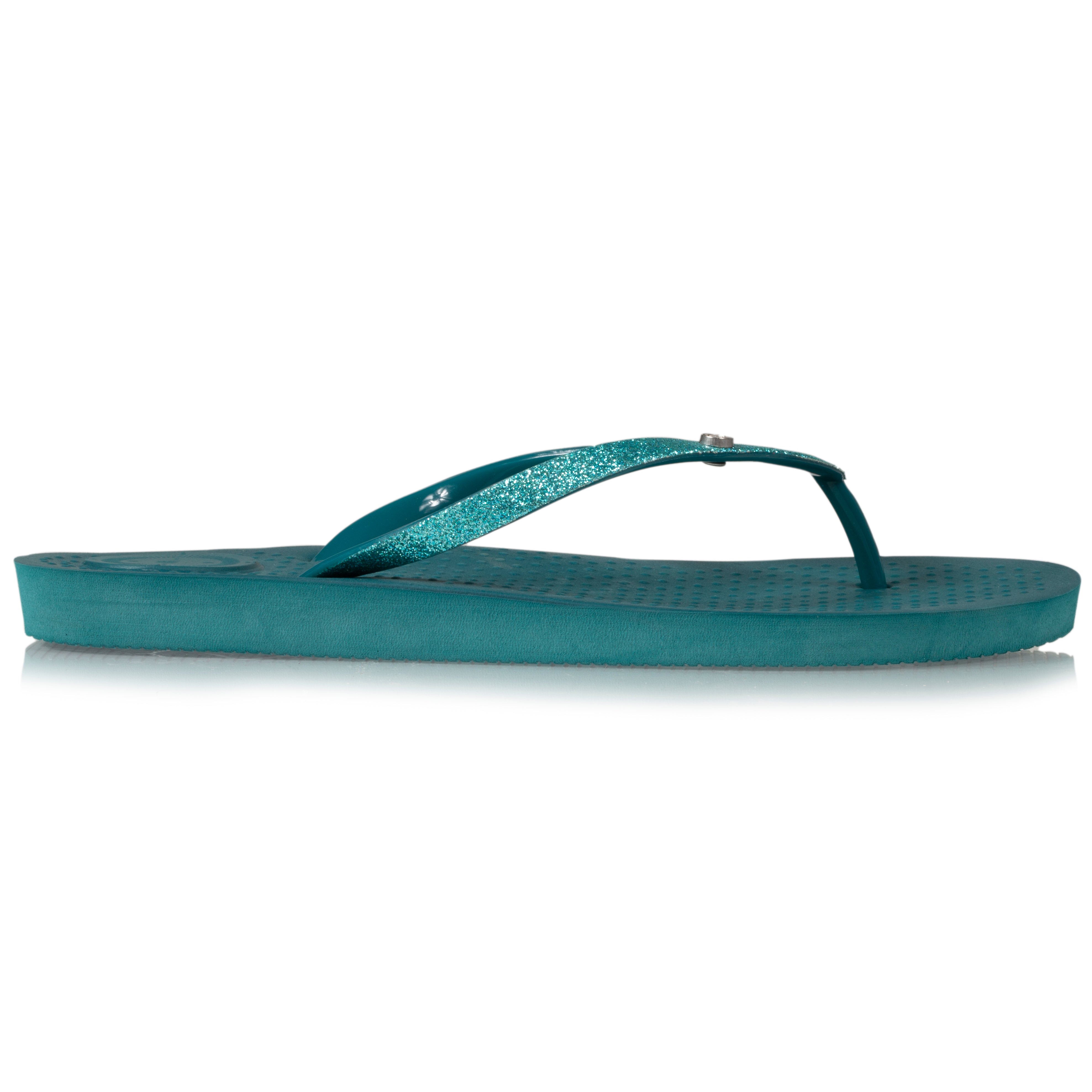 isotoner-tongs-femme-unie-vert-canard-everywear-paillet-e image 8