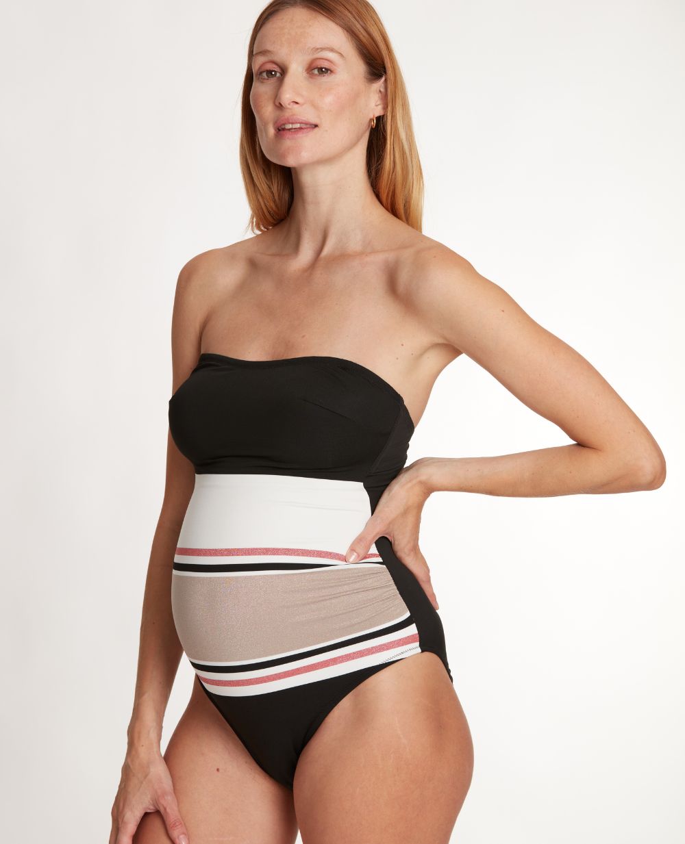 cache-c-ur-riviera-maillot-de-bain-maternit-1-pi-ce-noir-lurex image 1