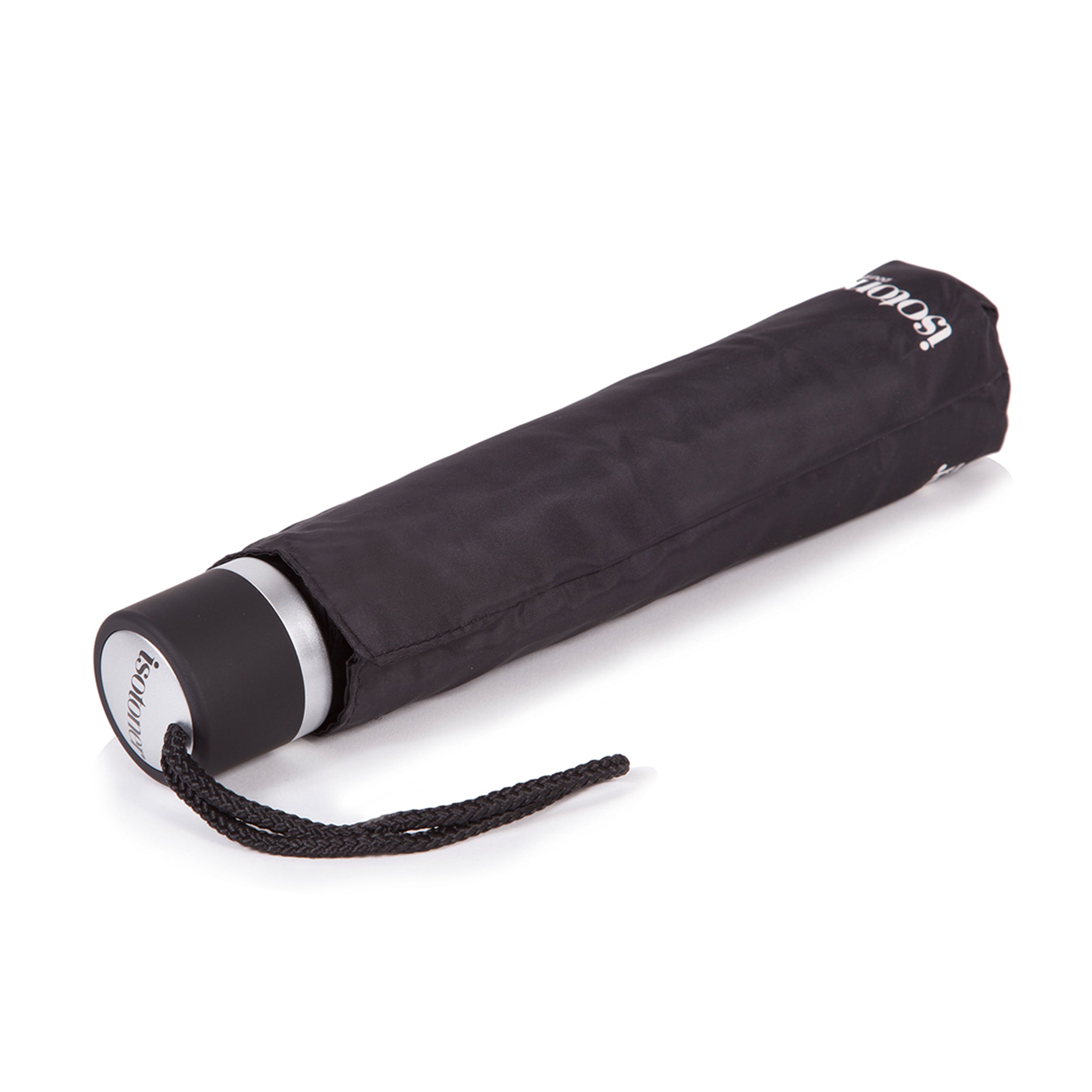 isotoner-parapluie-petit-prix-noir-manuel-8-baleines-recycl image 1