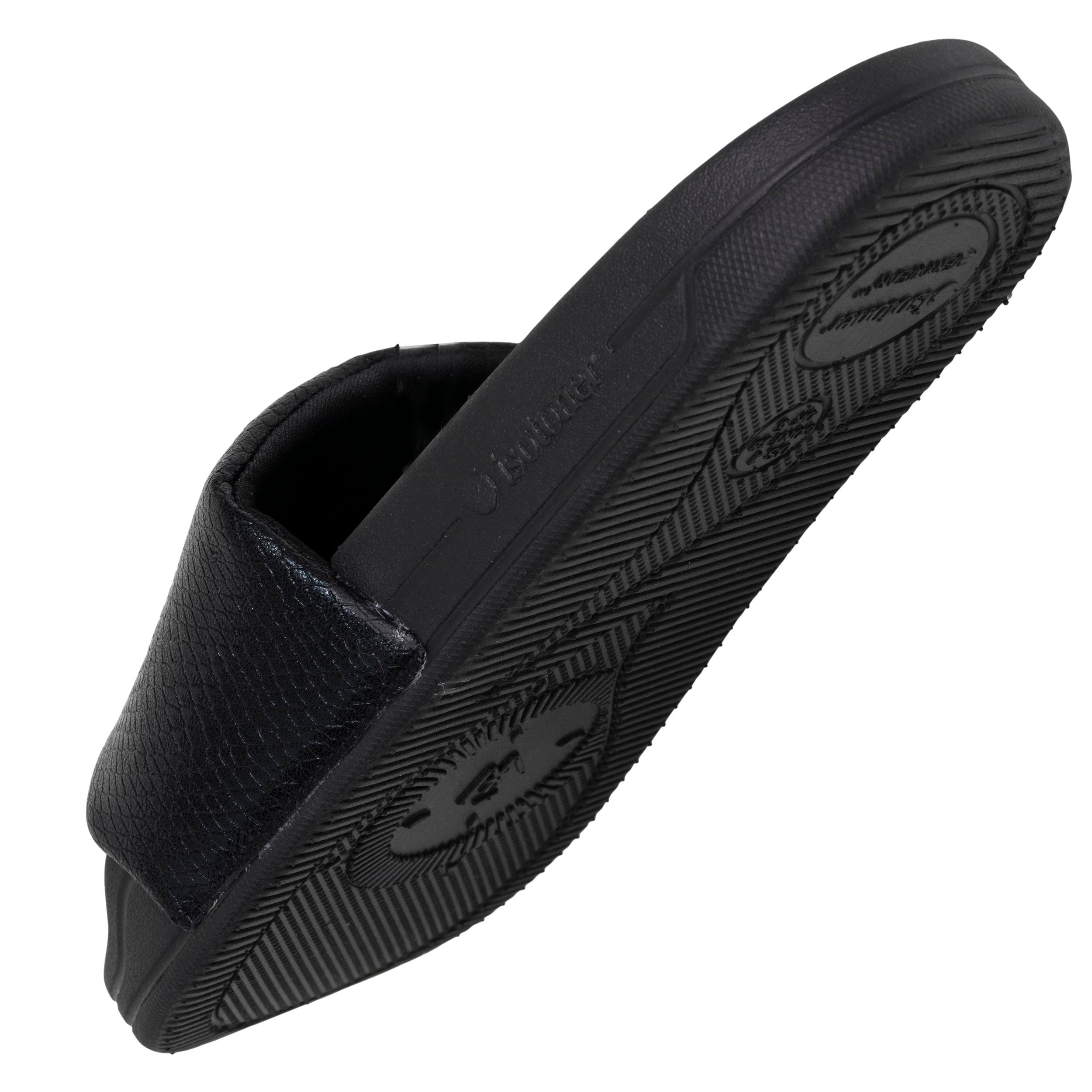 isotoner-mules-claquettes-femme-everywear-noir-serpent image 5