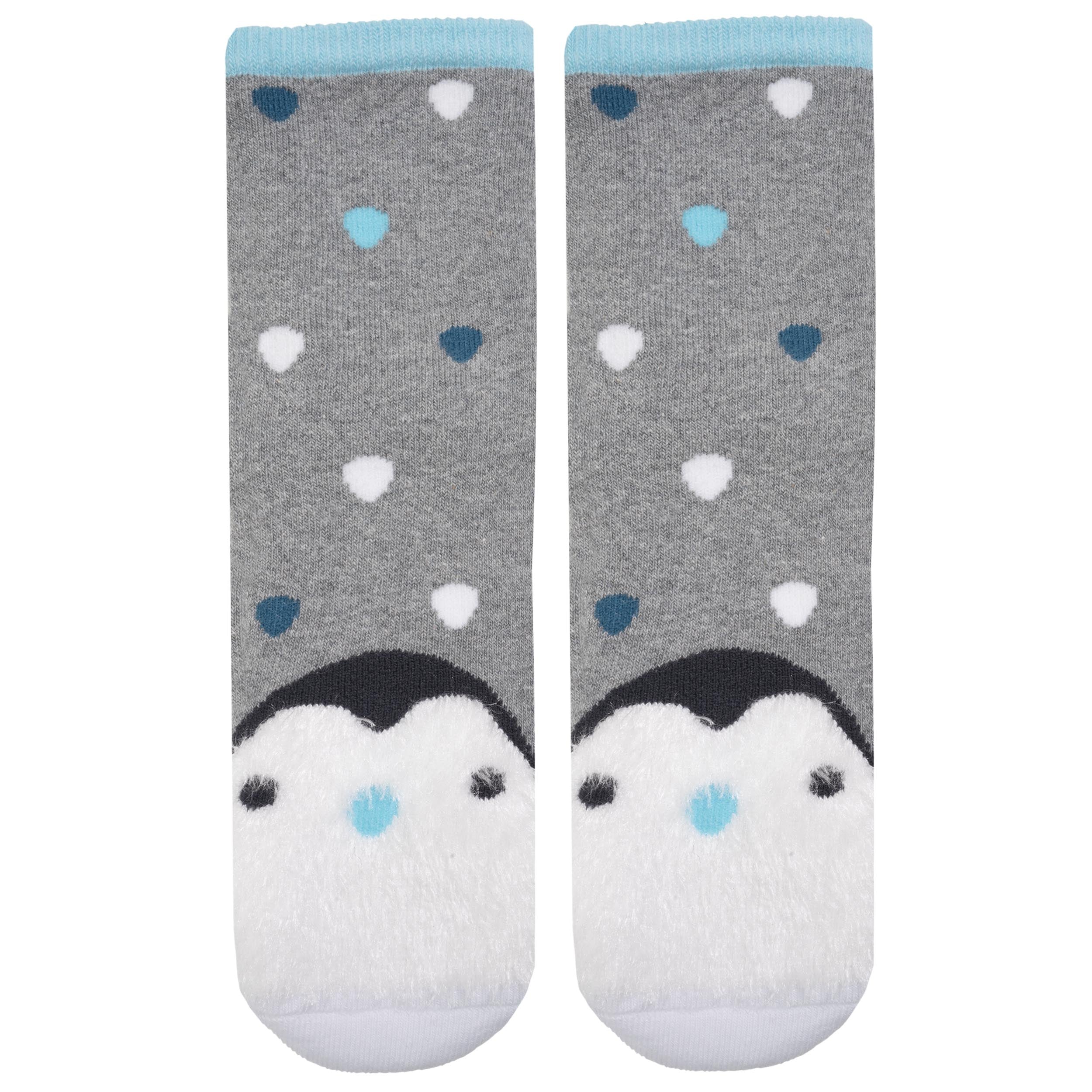 isotoner-chaussettes-antid-rapantes-enfant-gris-5-8-ans-pingouin image 1