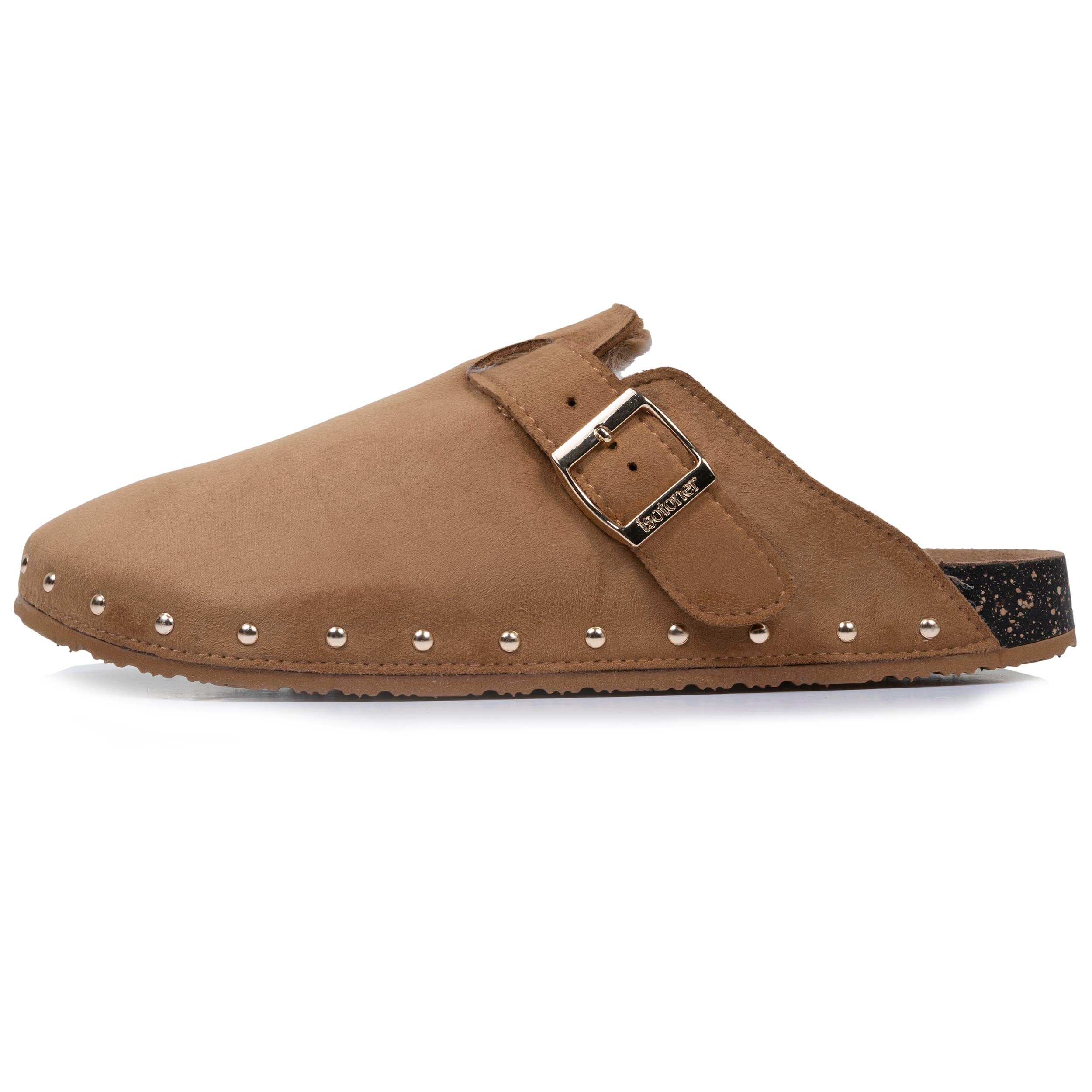 isotoner-sabots-fourr-s-femme-camel-clous image 3