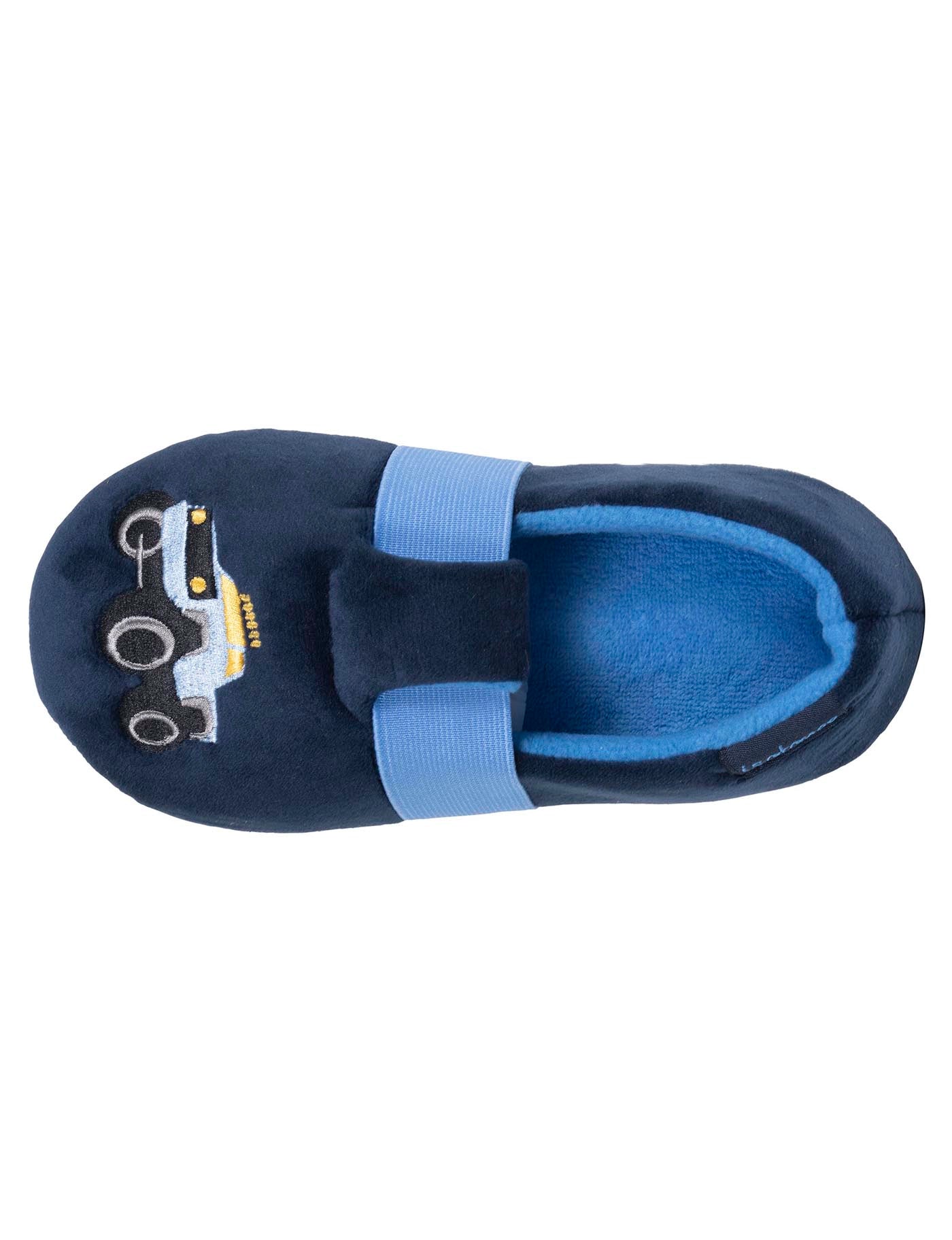 isotoner-chaussons-slippers-enfant-marine-microvelours-motif-voiture image 7