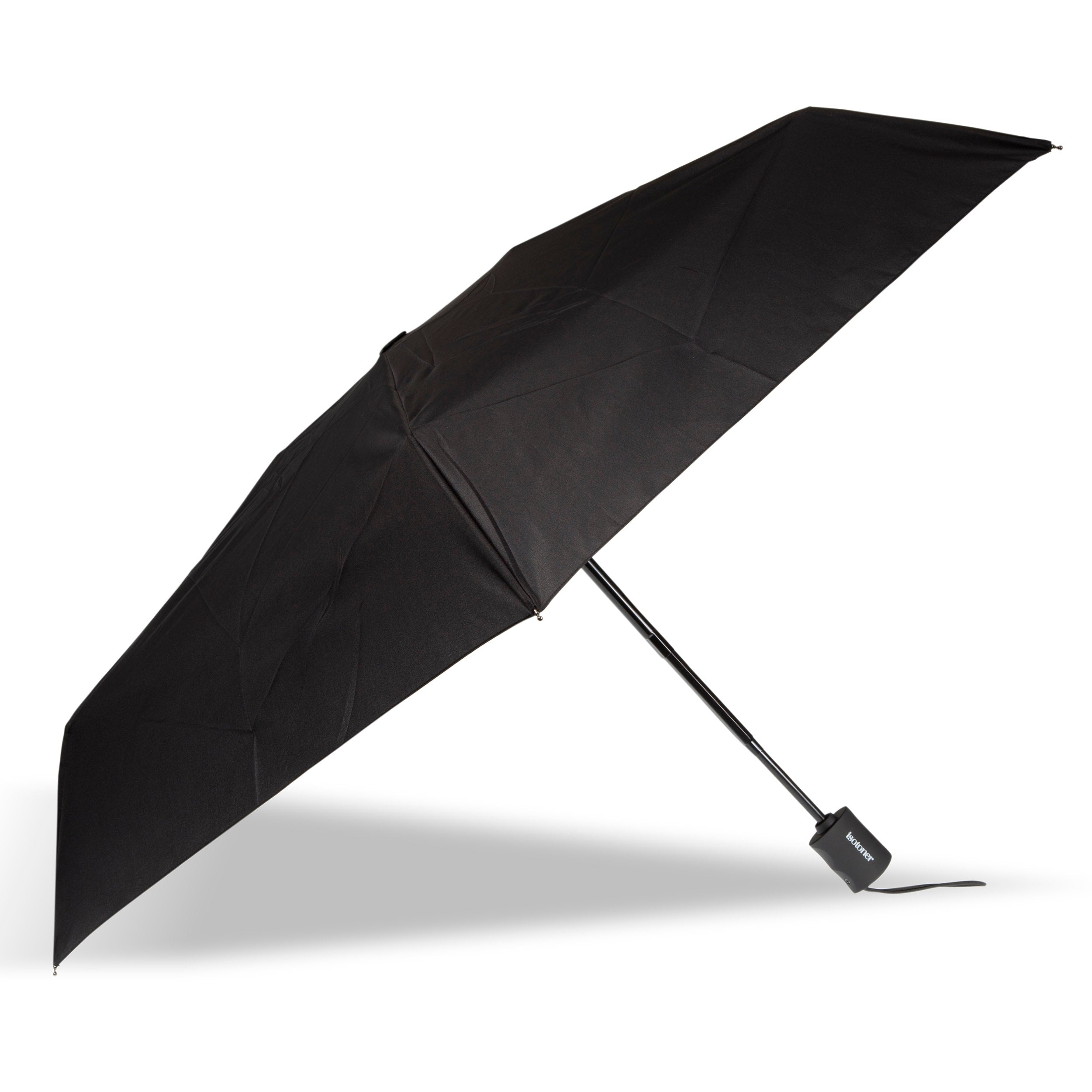 isotoner-parapluie-mini-d-perlant-noir-auto image 2