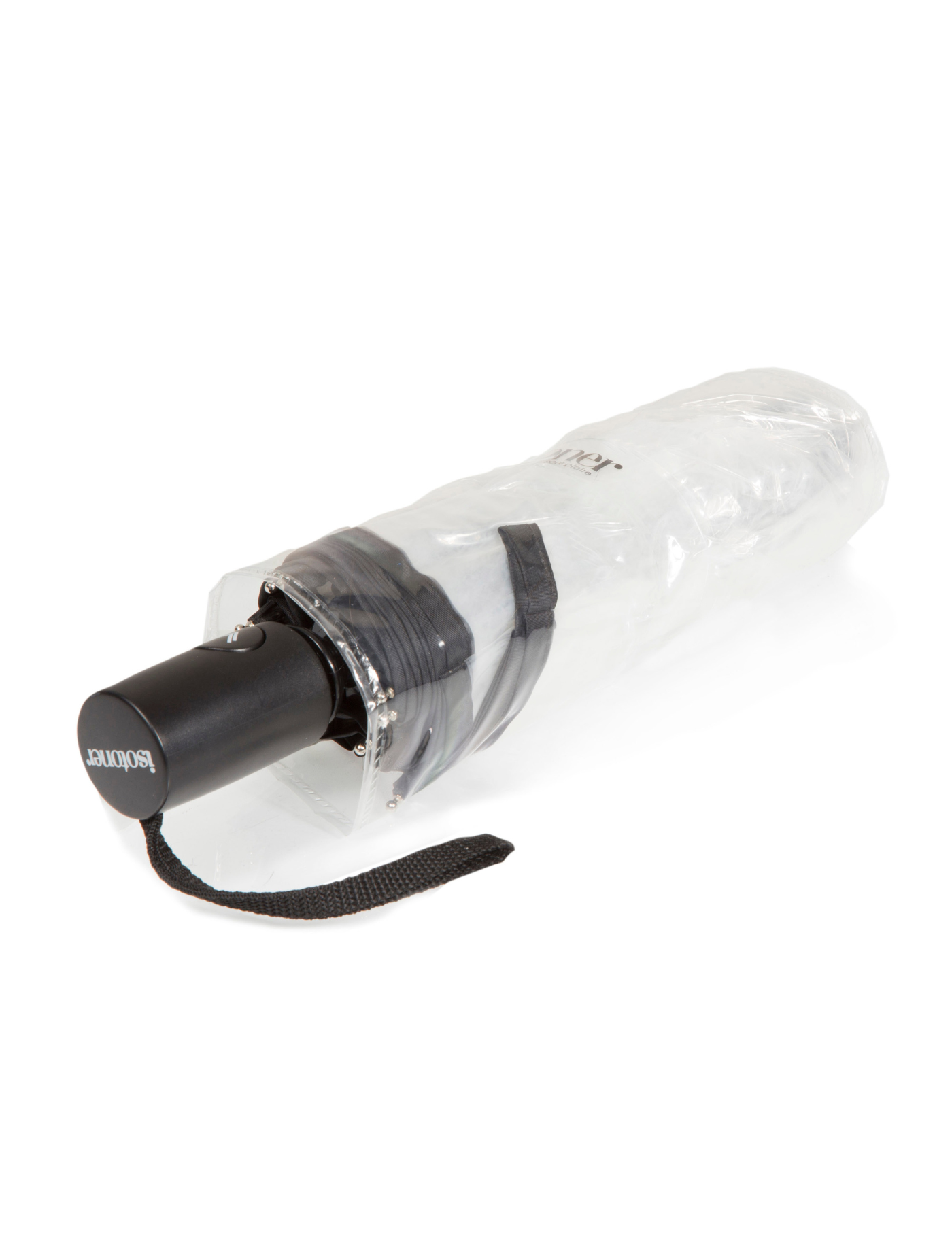 isotoner-parapluie-transparent-pvc-noir-pliant image 6