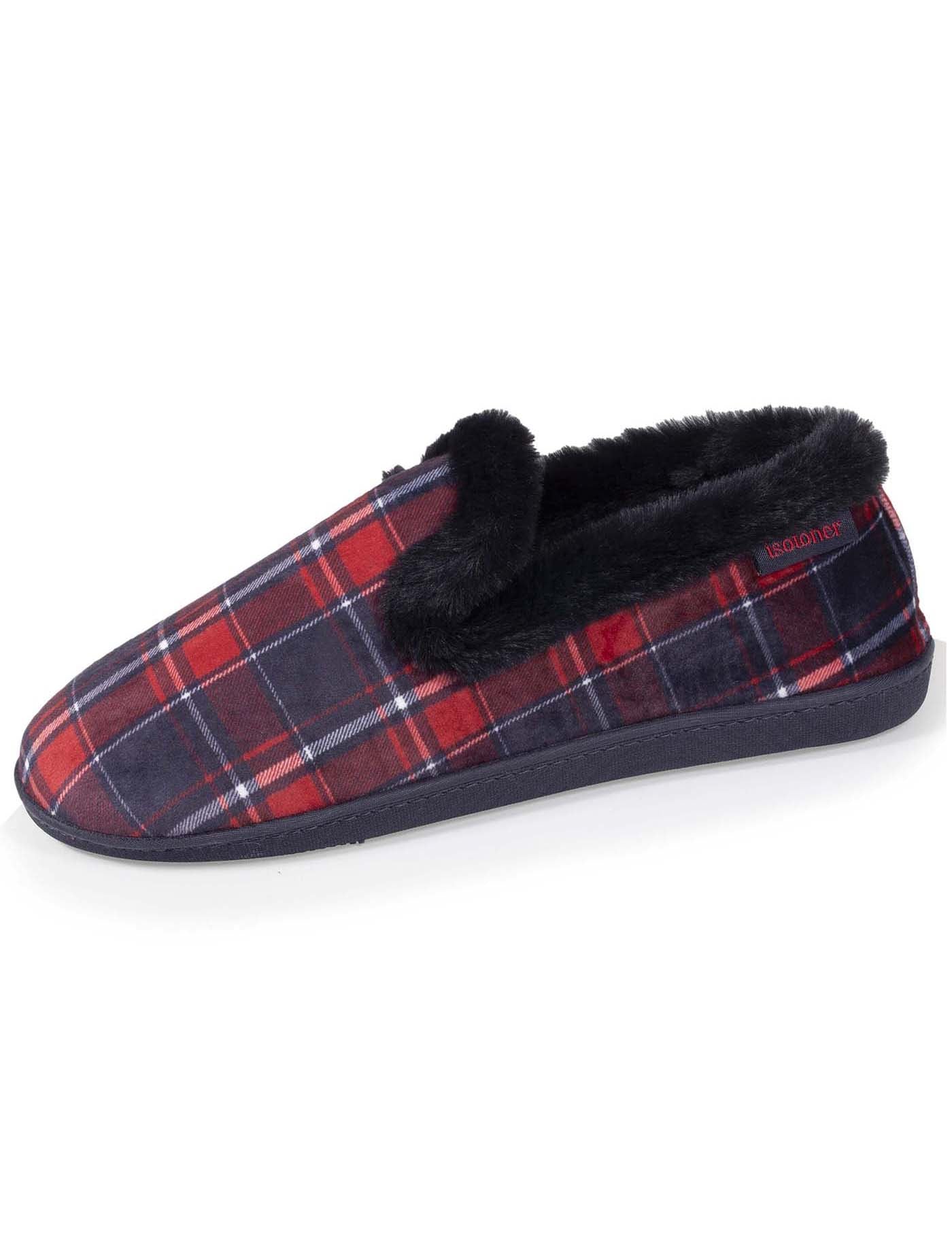 isotoner-chaussons-charentaises-fourr-es-femme-tartan image 6