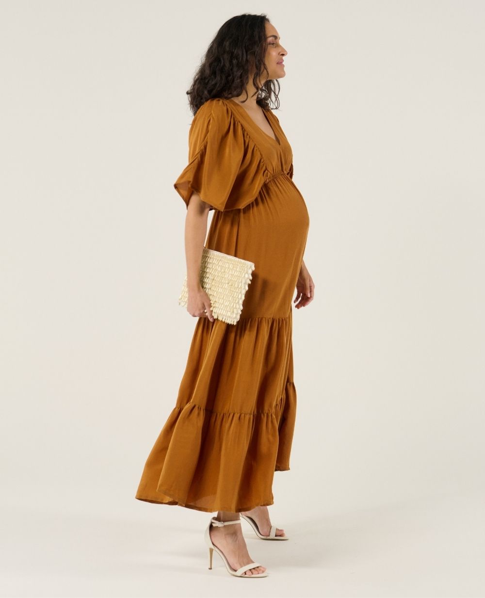 cache-c-ur-claudette-robe-longue-de-maternit-et-d-allaitement-camel image 4