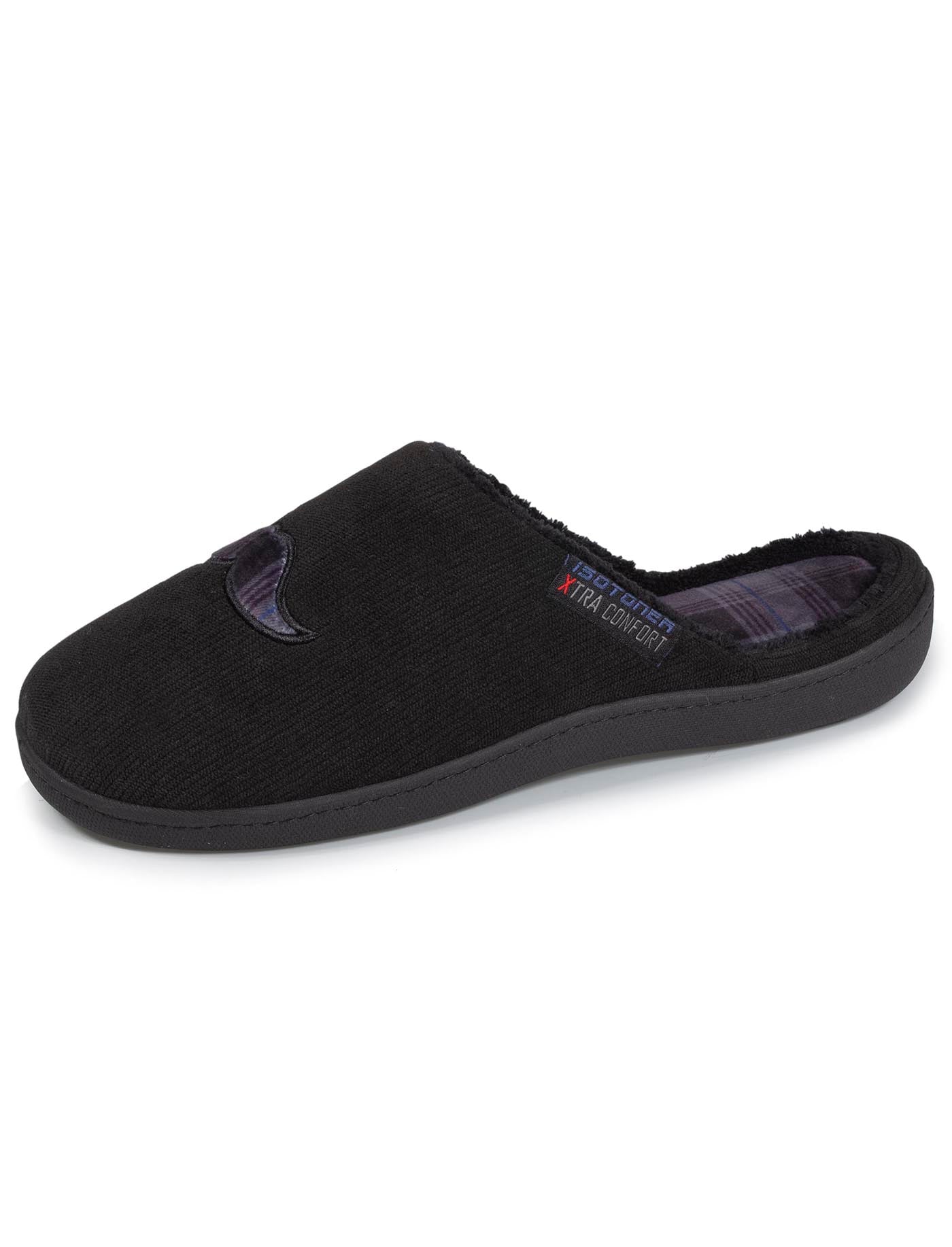 isotoner-chaussons-mules-xtra-confort-homme-noir-m-moire-de-forme image 6