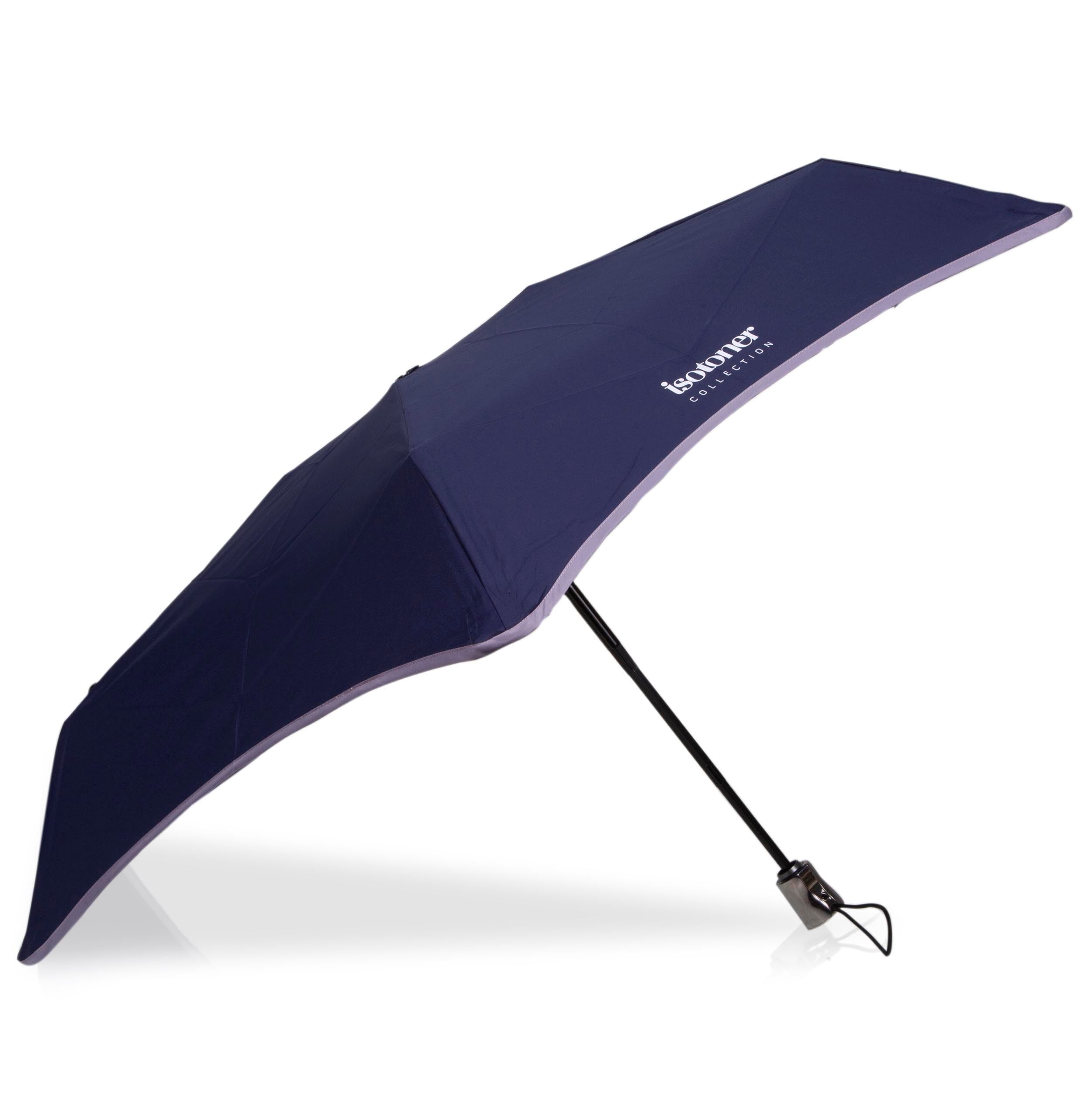 isotoner-parapluie-alpha-x-tra-solide-marine-liser-23-cm image 2
