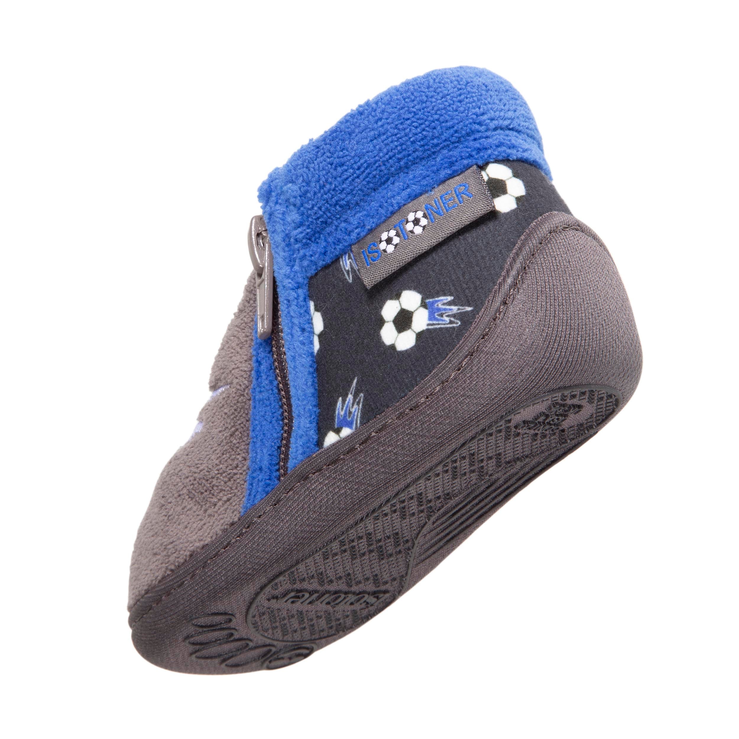 isotoner-chaussons-bottillons-zip-b-b-foot-gris image 5