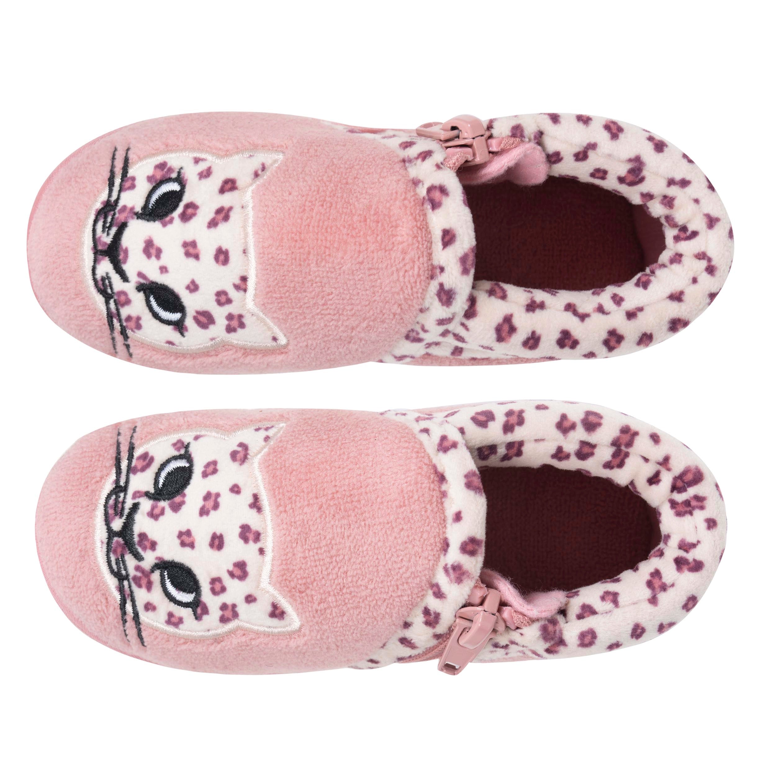 isotoner-chaussons-bottillons-zip-b-b-rose-l-opard image 2